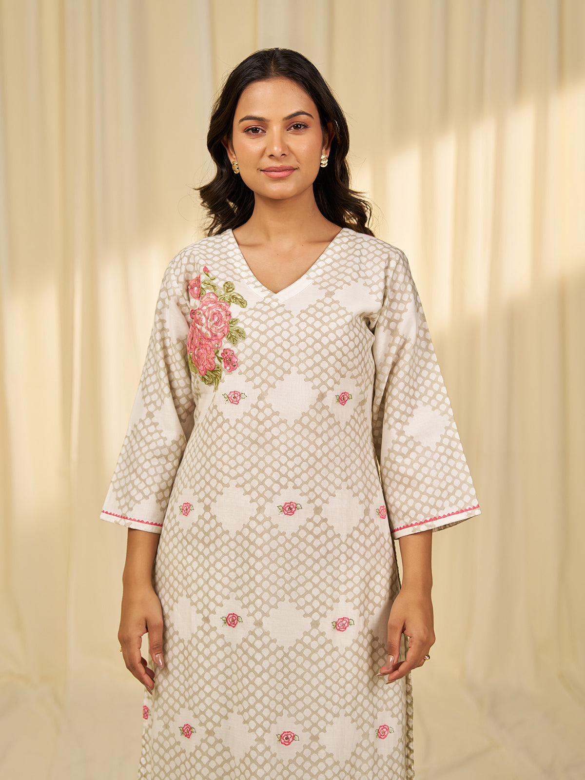 Bare Ivory Rosa Chanderi Kurta
