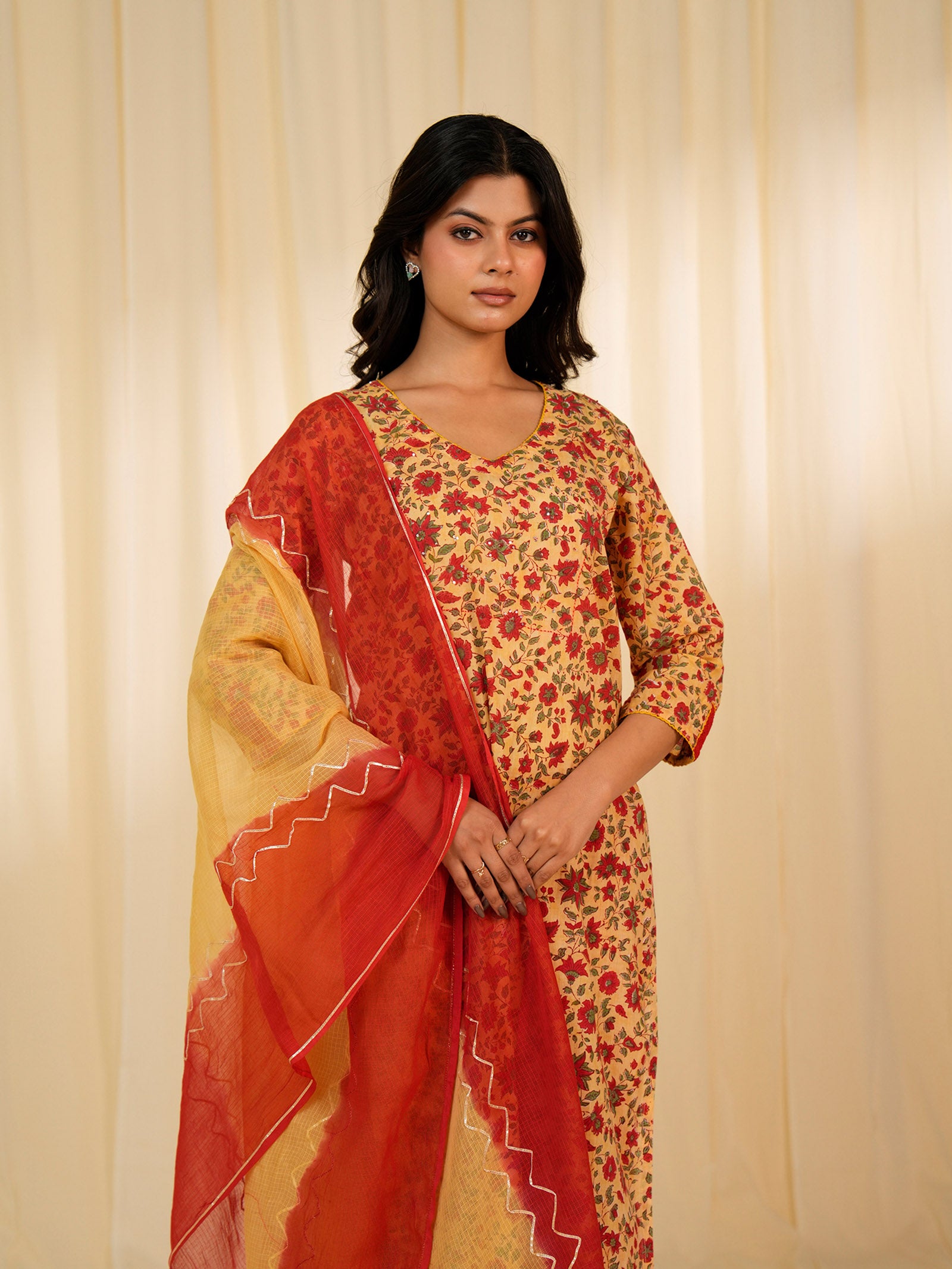 Basanti Kota Dupatta