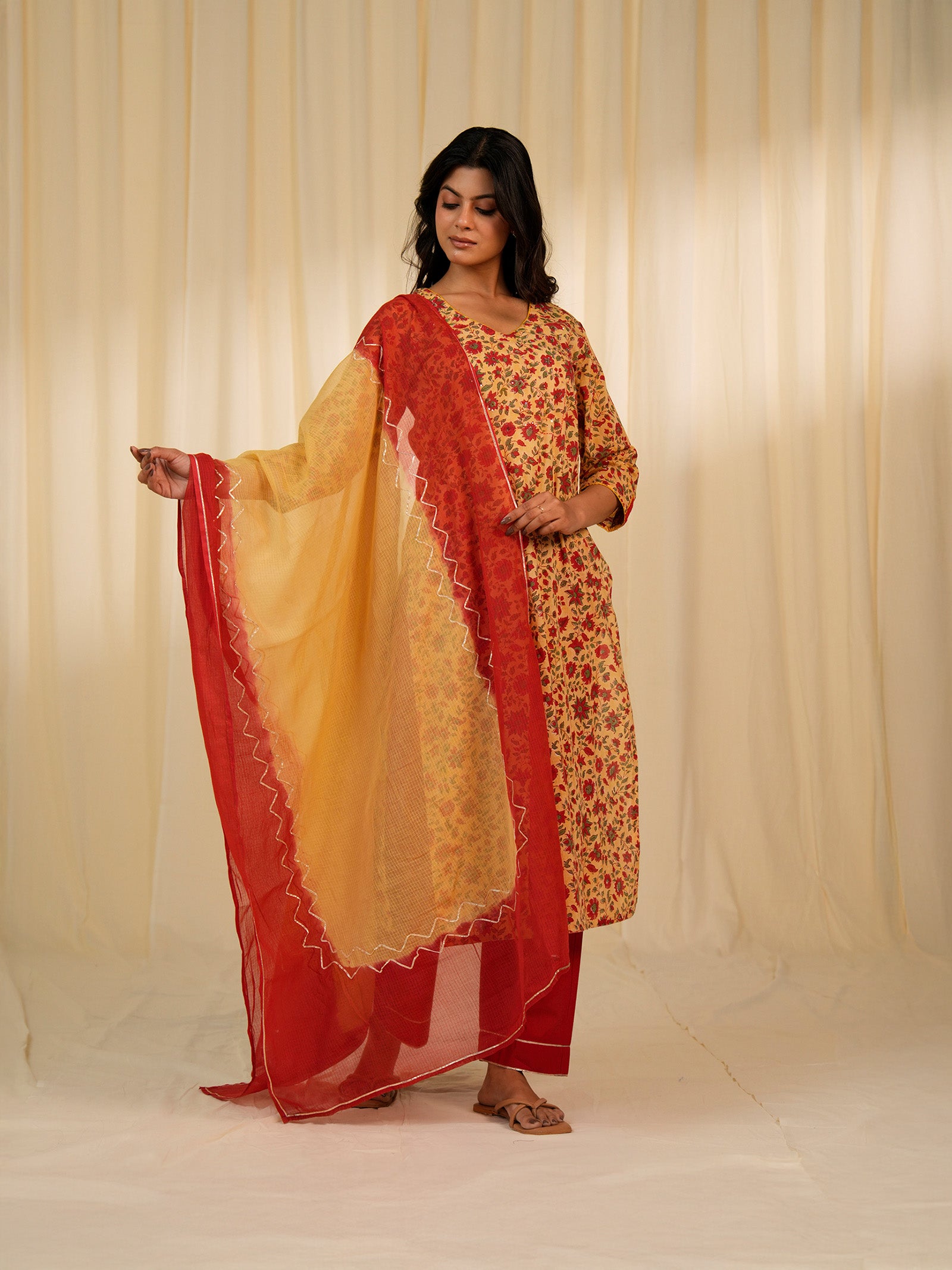 Basanti Kota Dupatta