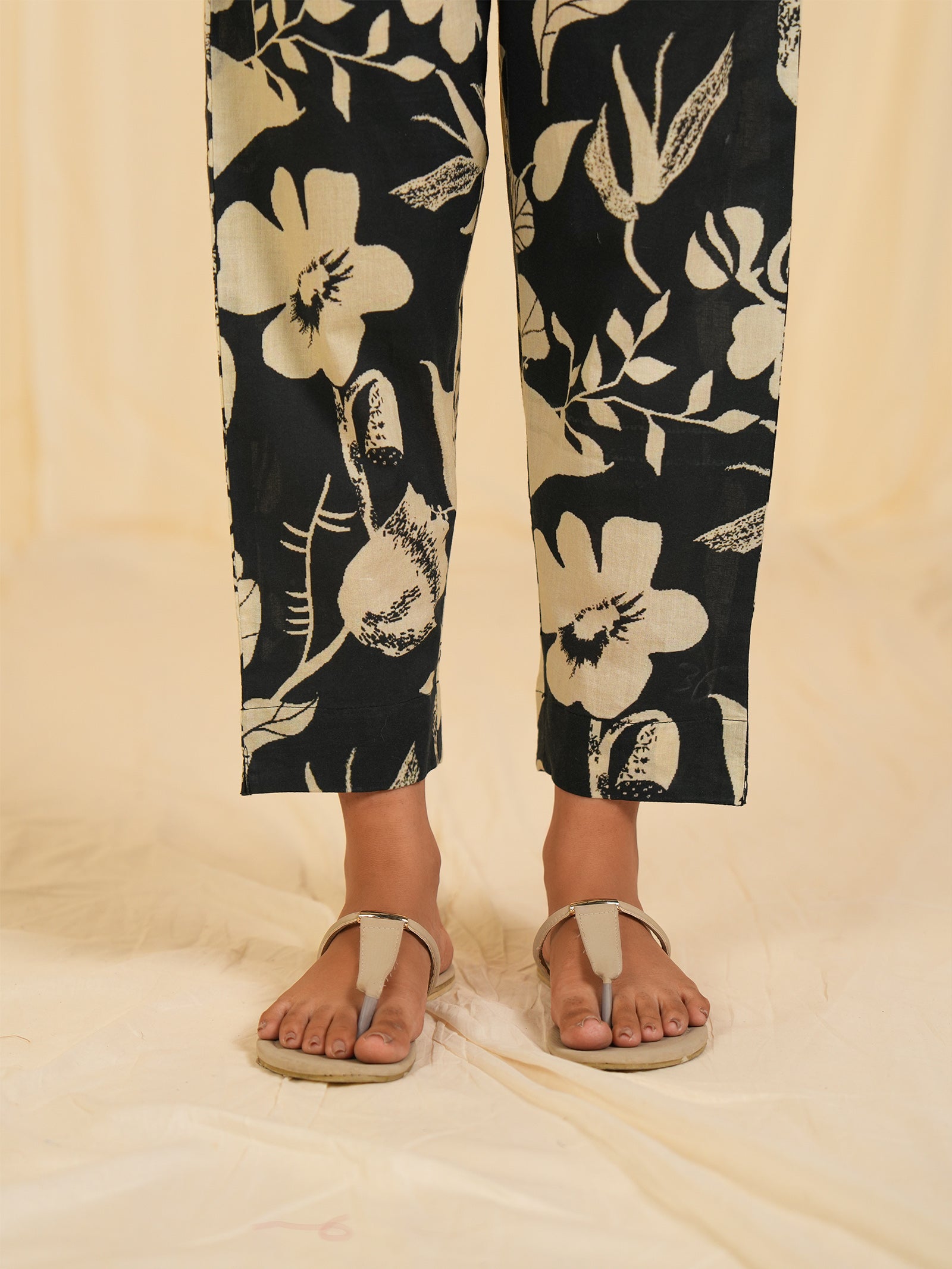 Basic Black Cotton Pants