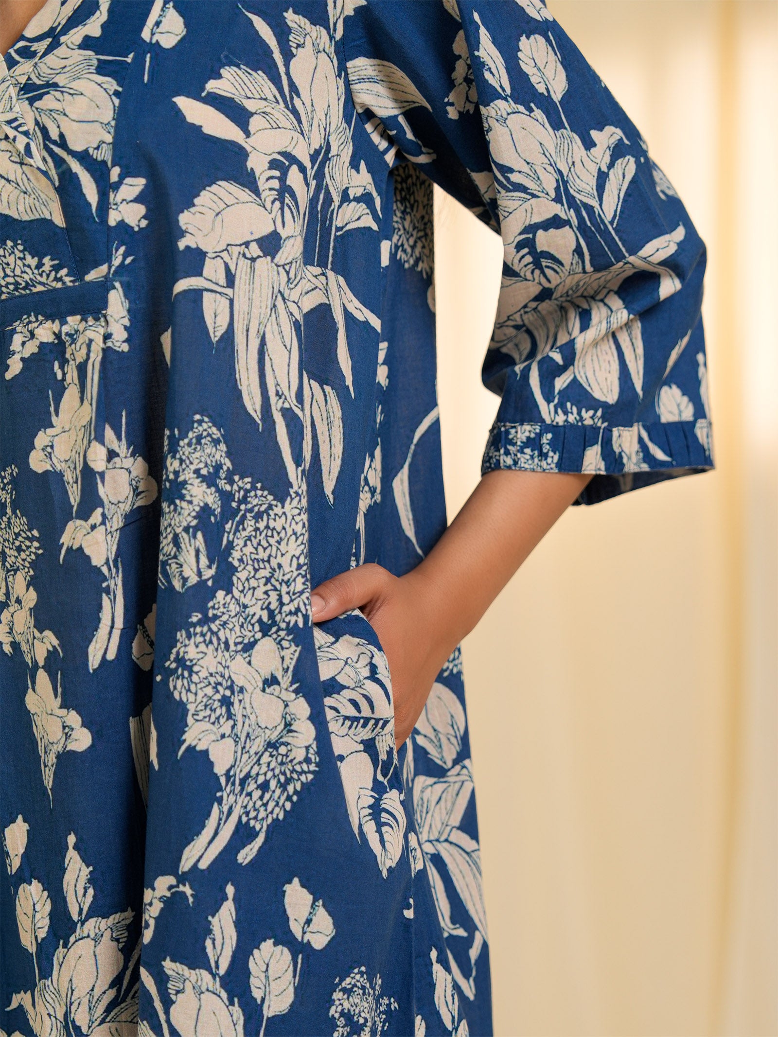 Basic Blue Cotton Kurta