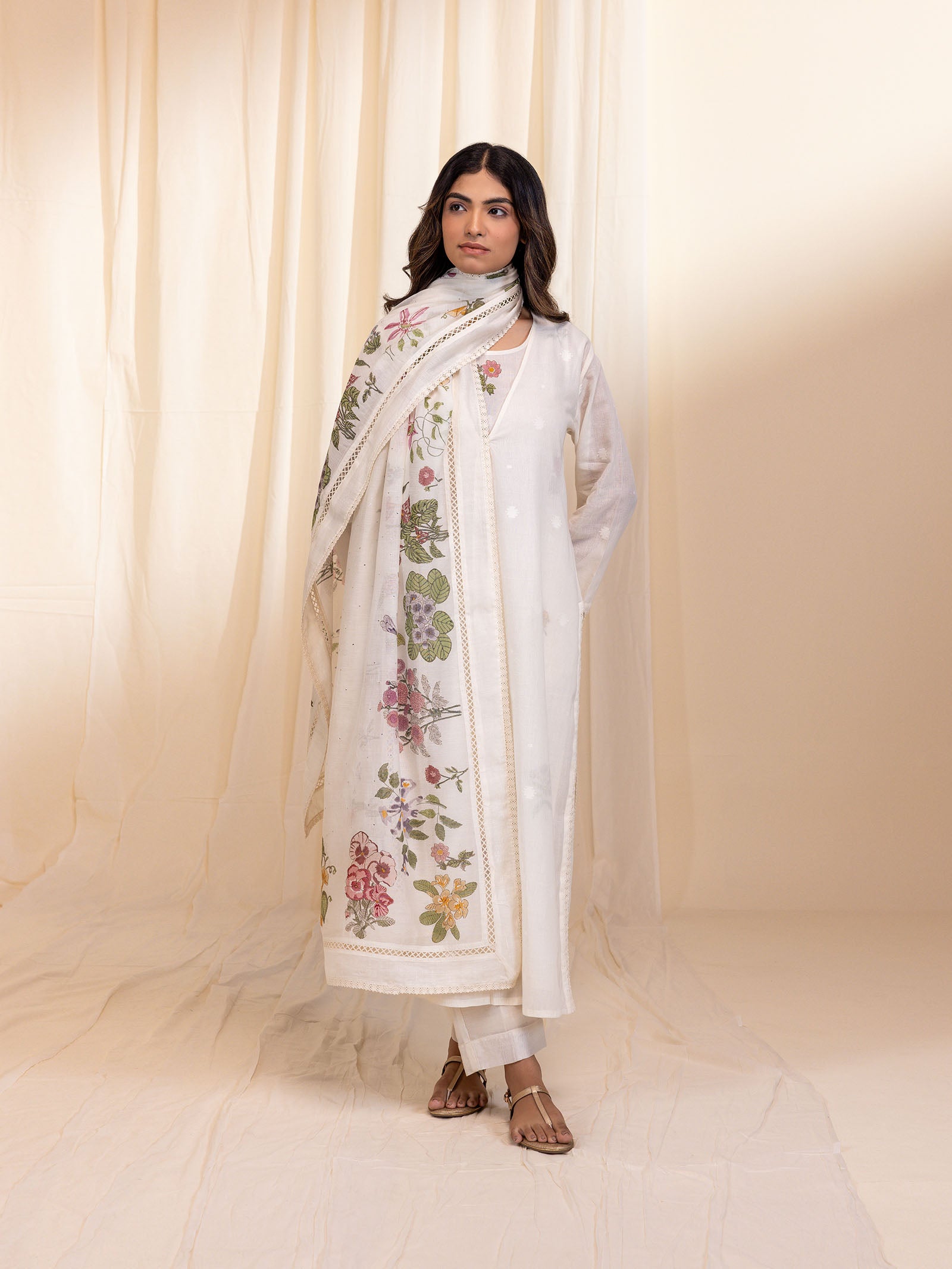 Bawan Rang Jamdani Cotton Kurta