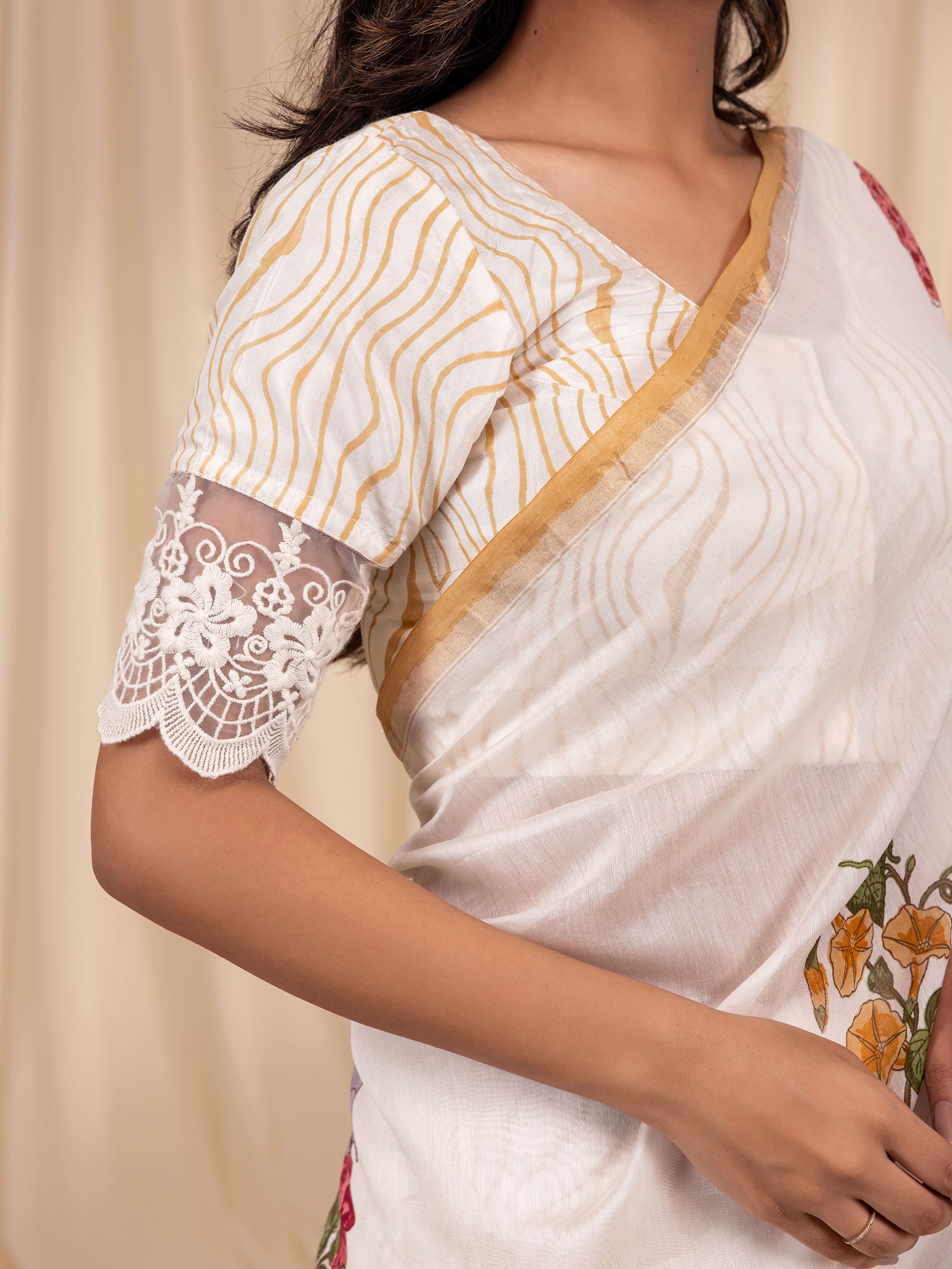 Bawan Rang Chanderi Saree