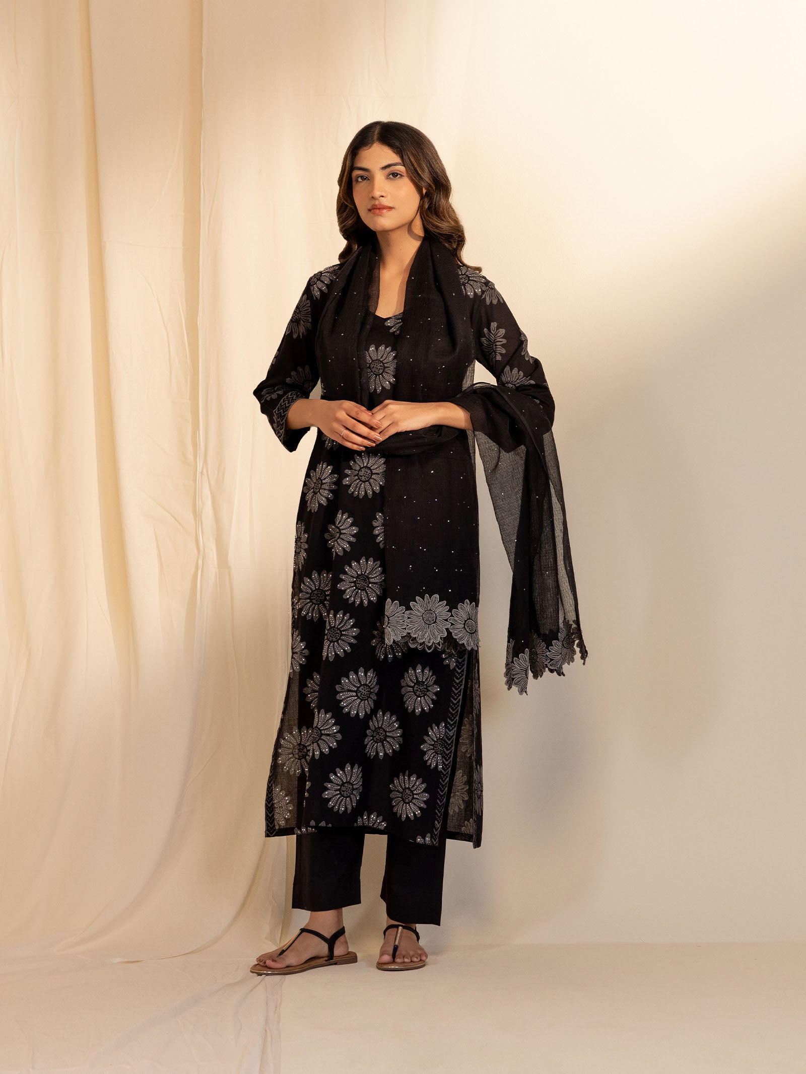 Bg Sunflower Cotton Kurta