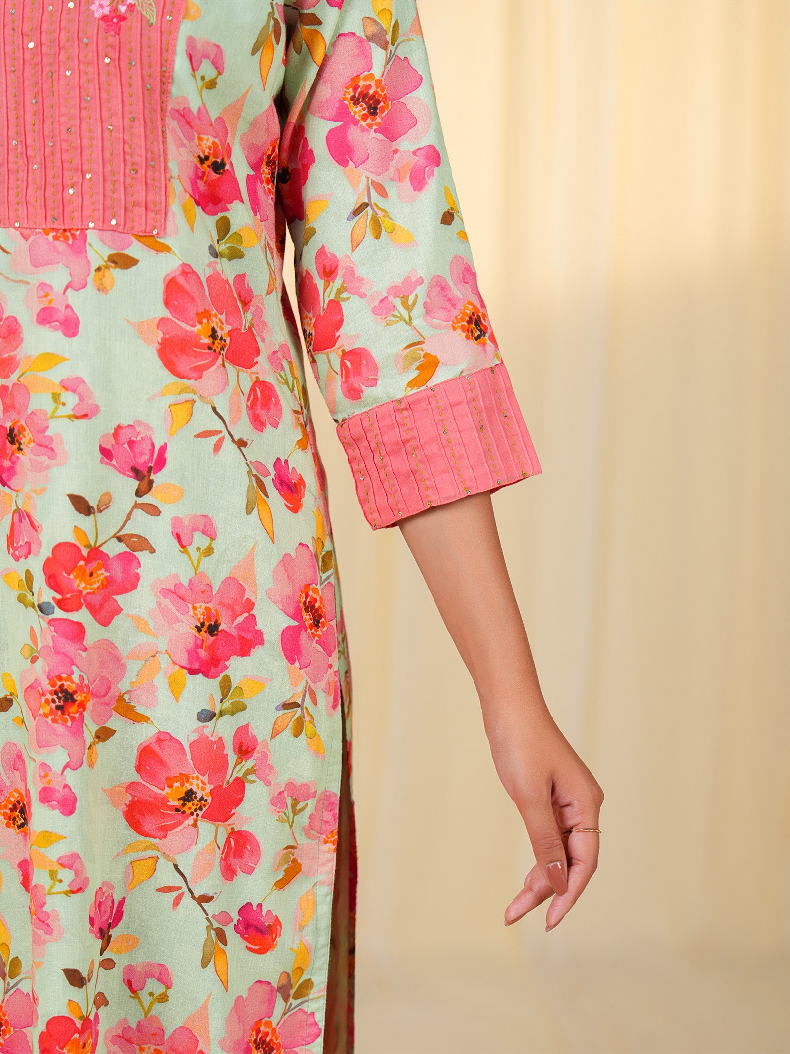 Blossom Mist Cotton Kurta
