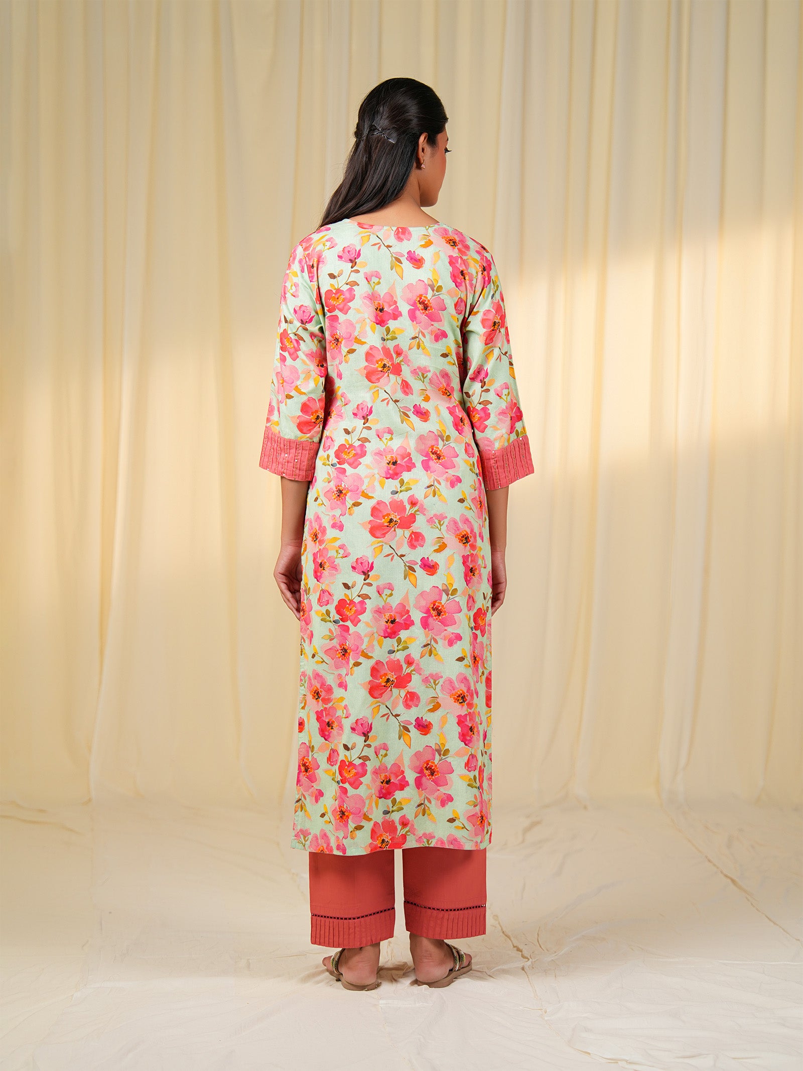 Blossom Mist Cotton Kurta