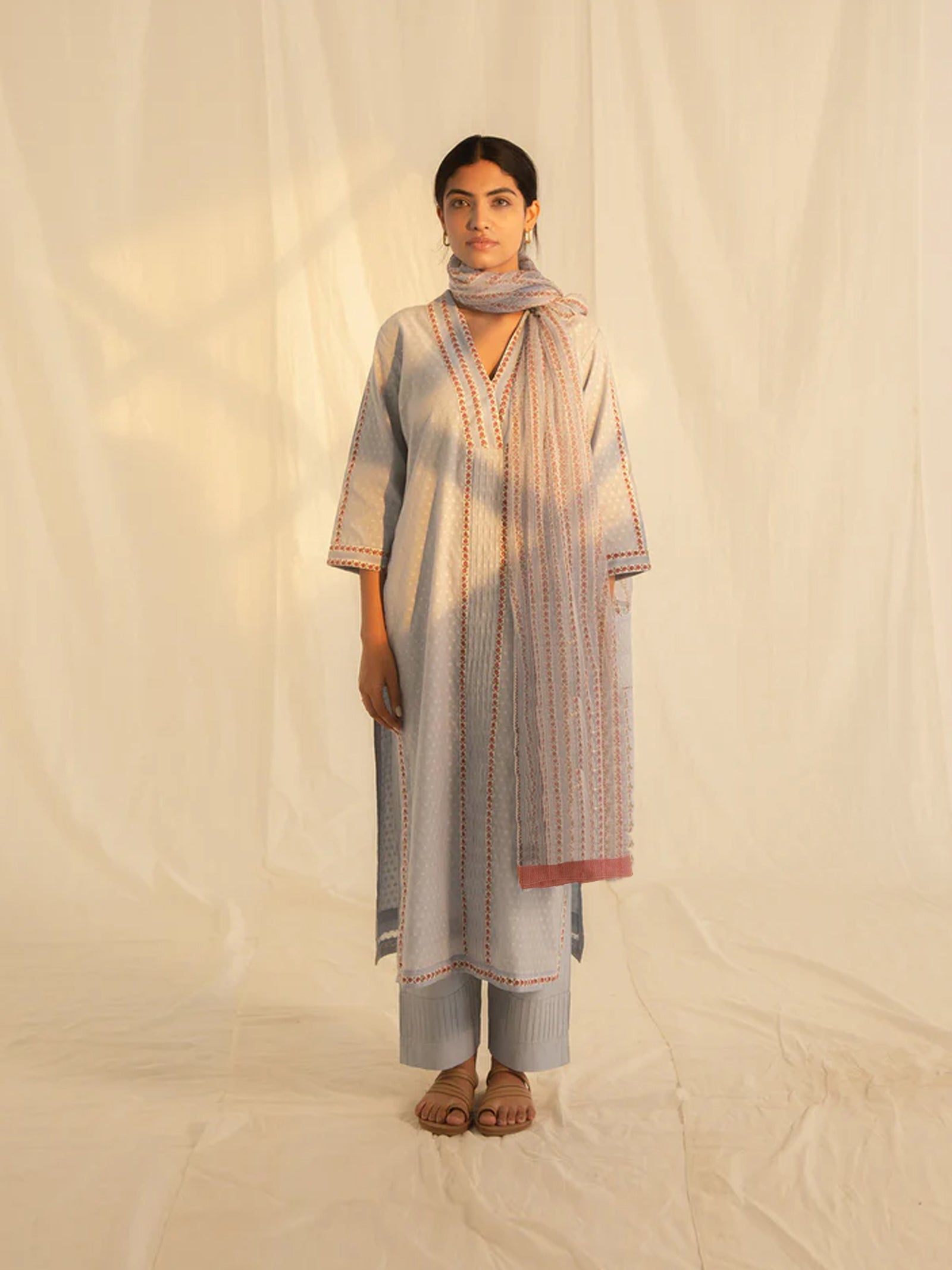 Blue Roses Kota Dupatta