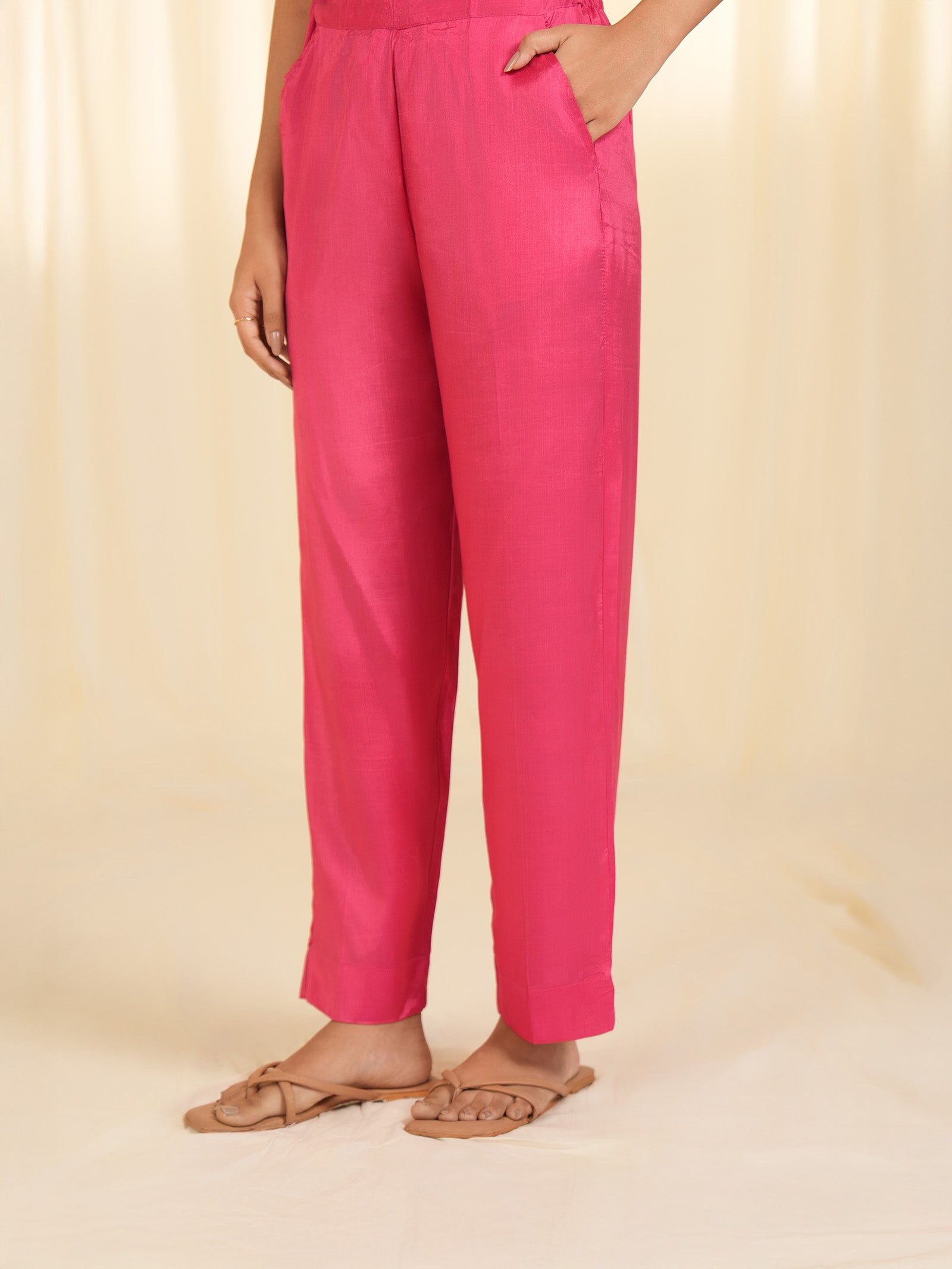 Blushwood Bamboo Silk Straight Pants