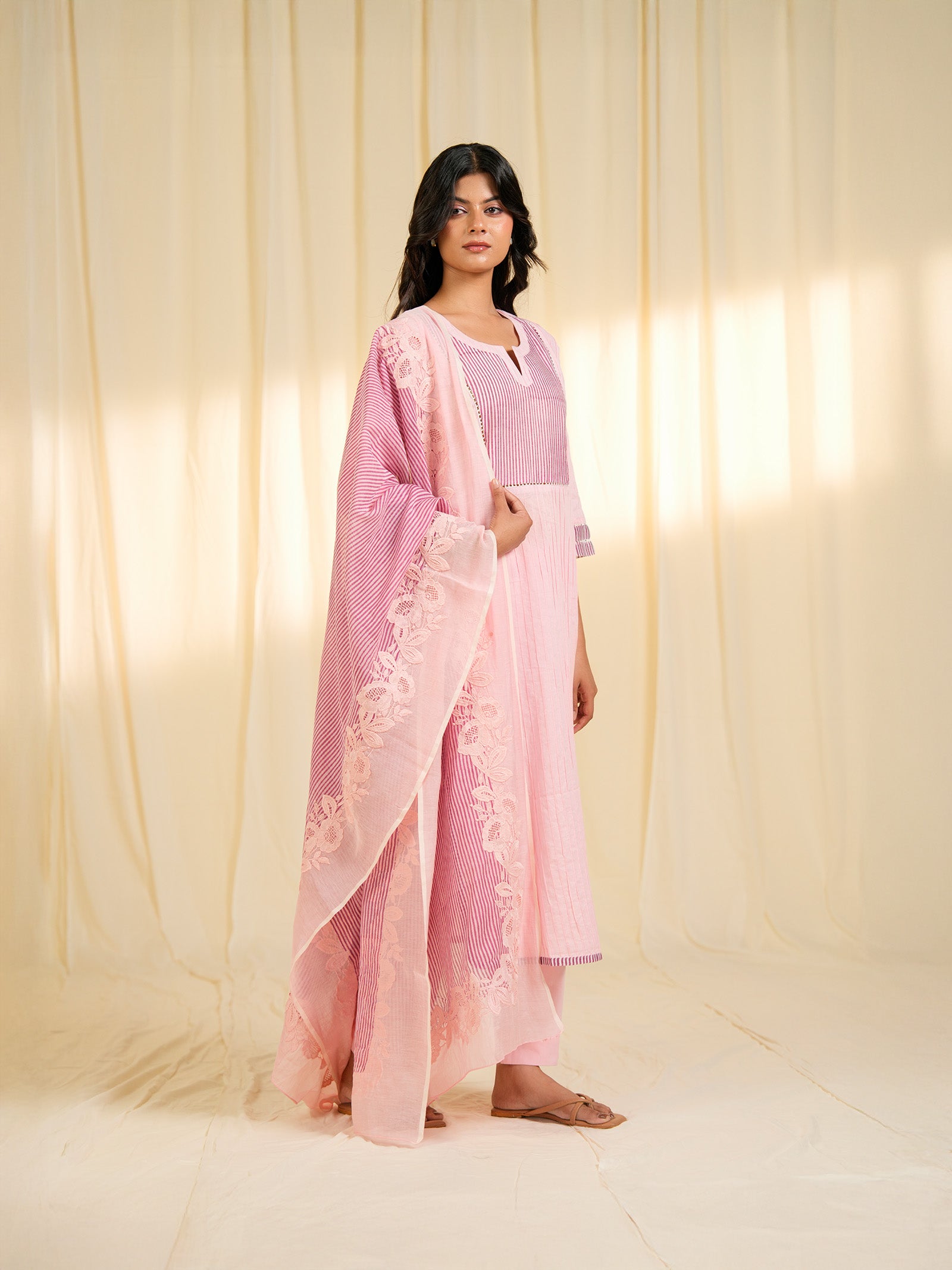 Bubble Tea Chanderi Dupatta