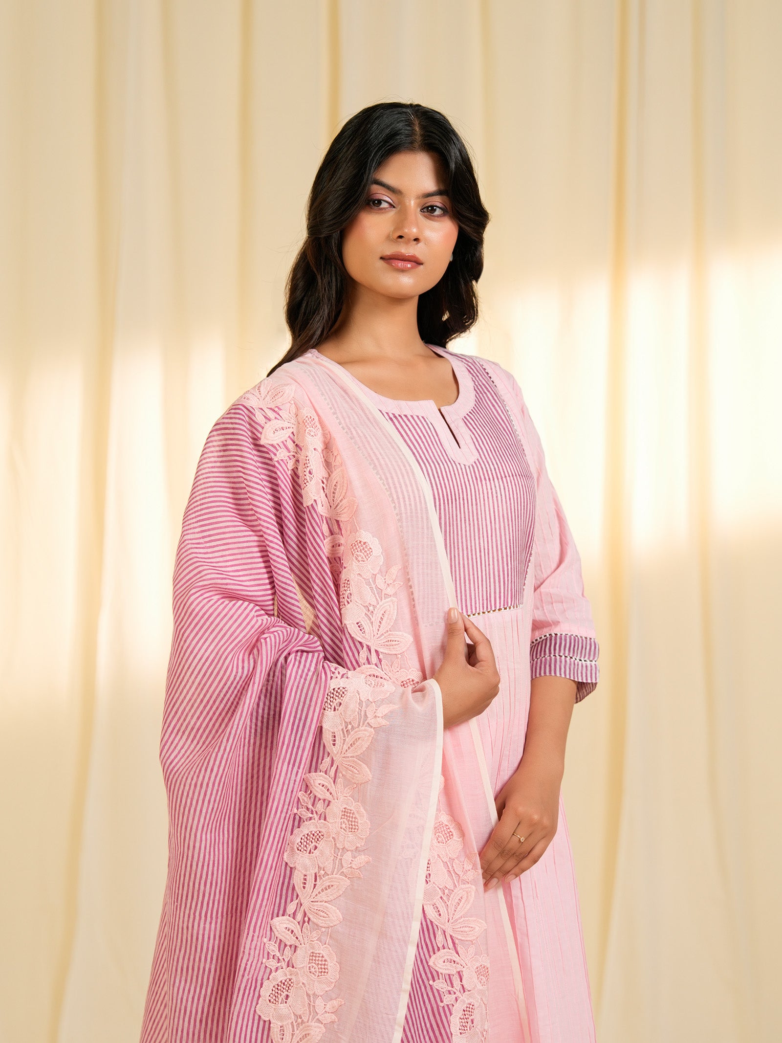 Bubble Tea Chanderi Dupatta