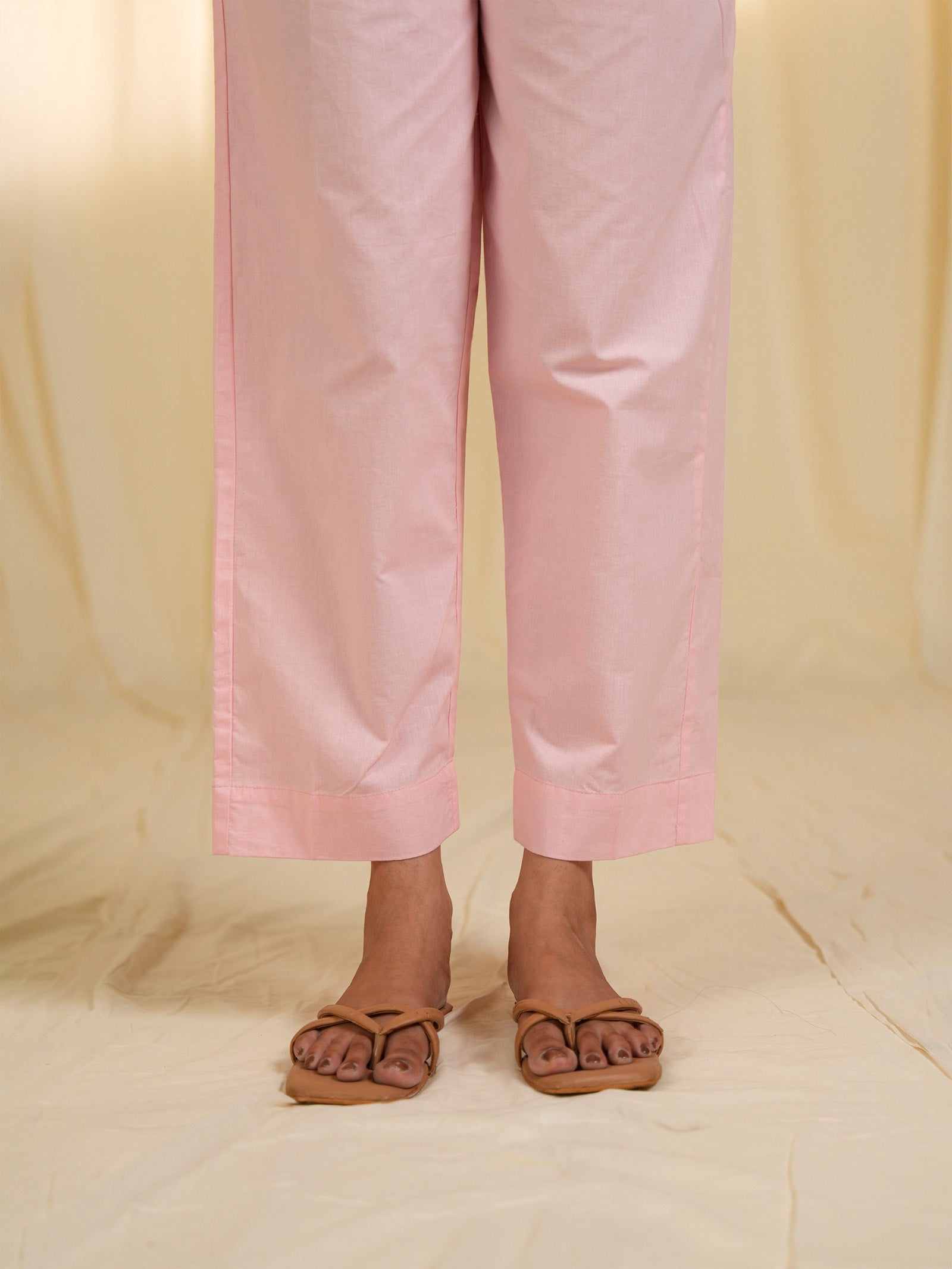 Bubble Tea Cotton Straight Pants