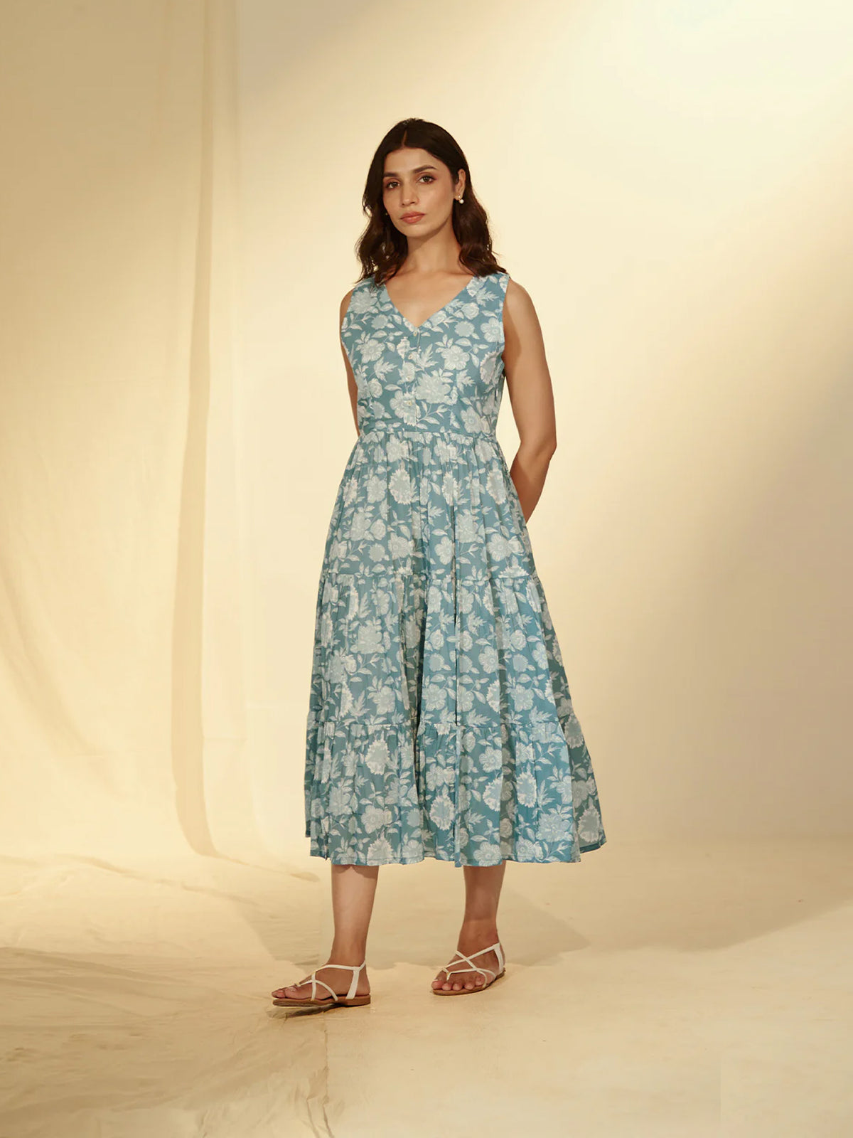 caribbean blue dresses Voile Dress XXL Select Shoes Size:44 Alicia Satin Halter Maxi perfect for luxury Caribbean 26.02NRD