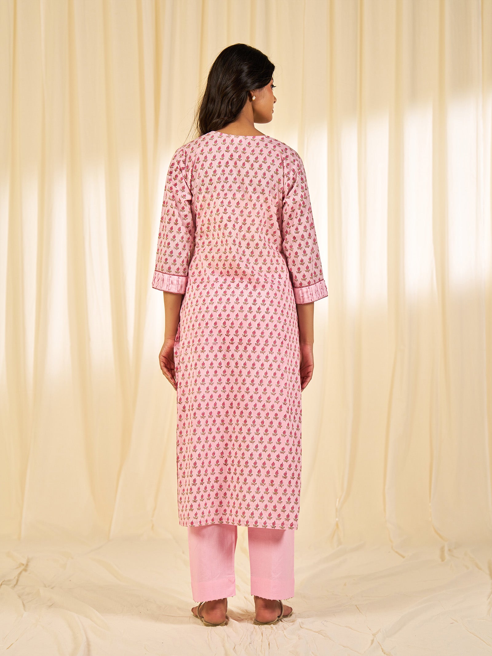 Chhoti Pink Cotton Kurta