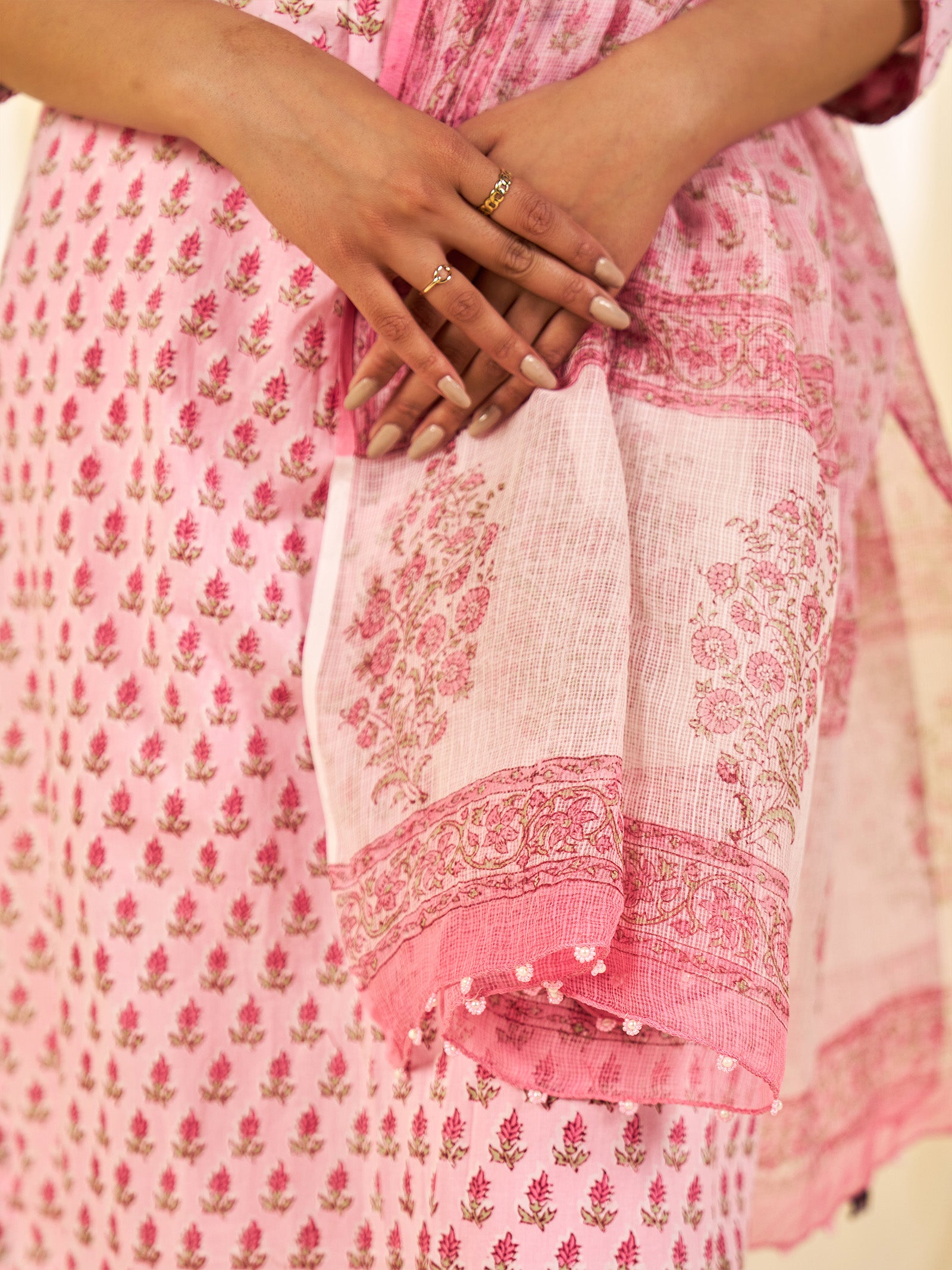 Chhoti Pink Kota Dupatta