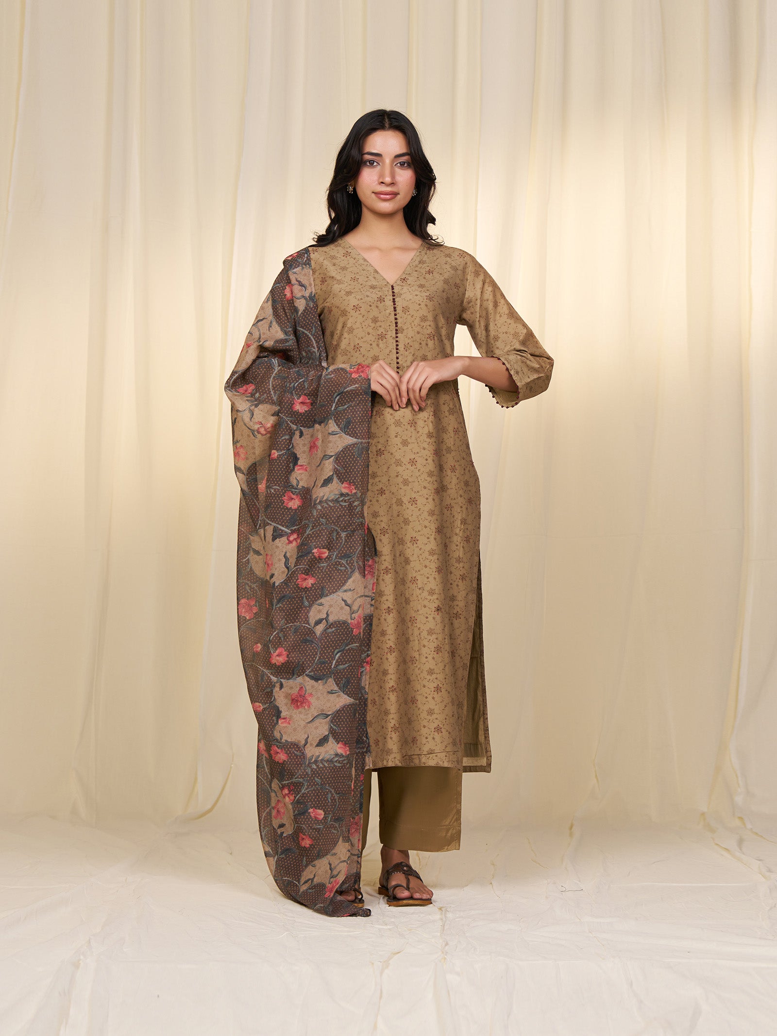 Cocoa Roots Chanderi Kurta