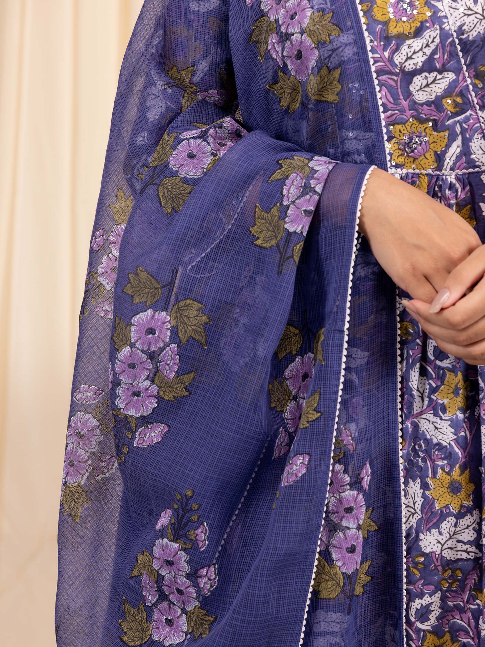 Colour Purple Kota Dupatta