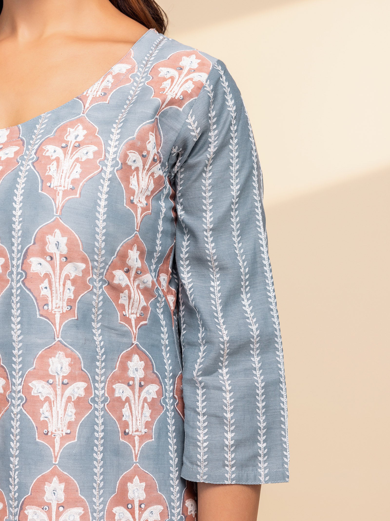 Coral Island Chanderi Kurta
