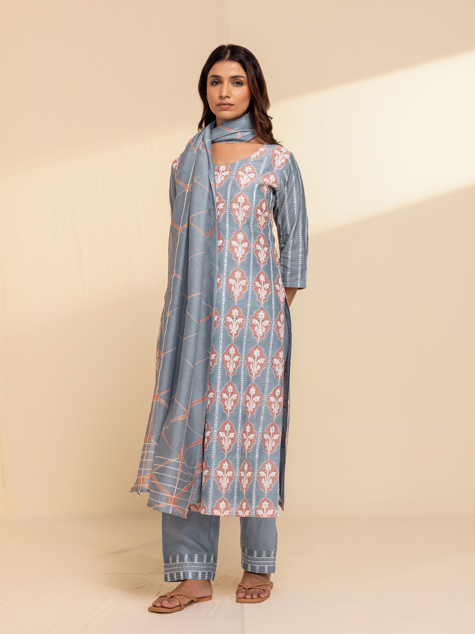 Coral Island Chanderi Kurta