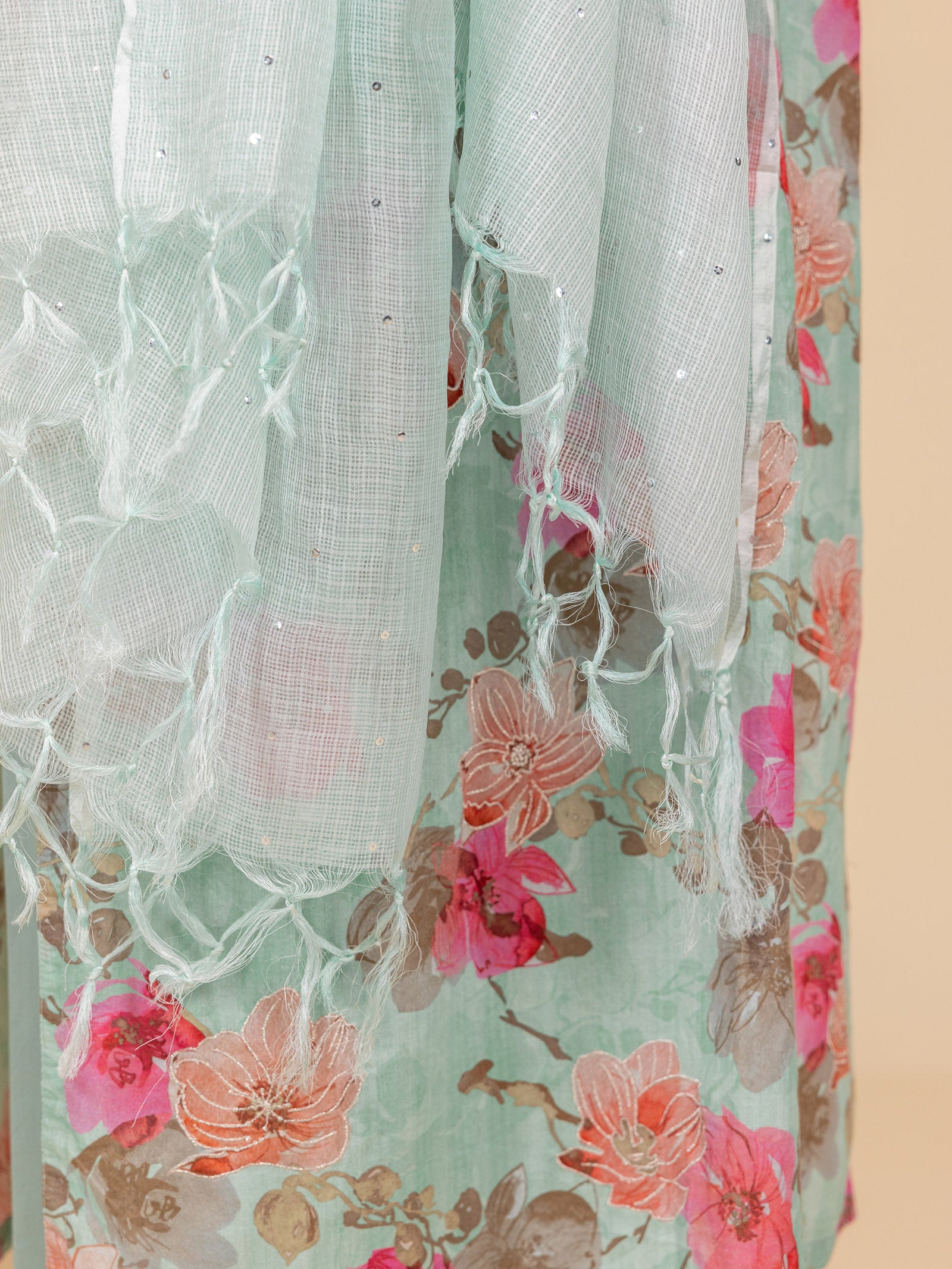 Coral Sea Kota Silk Dupatta