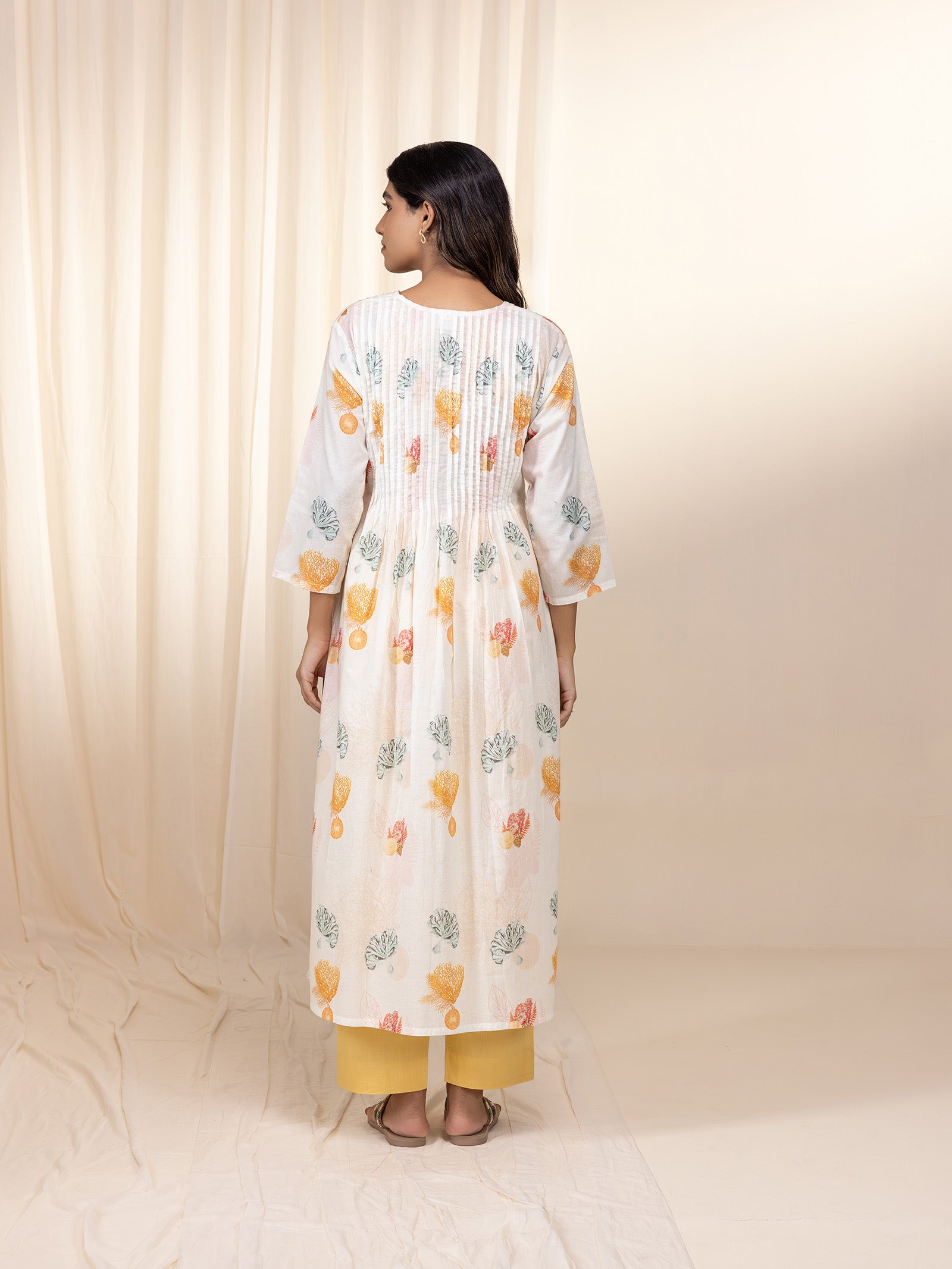 Coral Reef Cotton Kurta