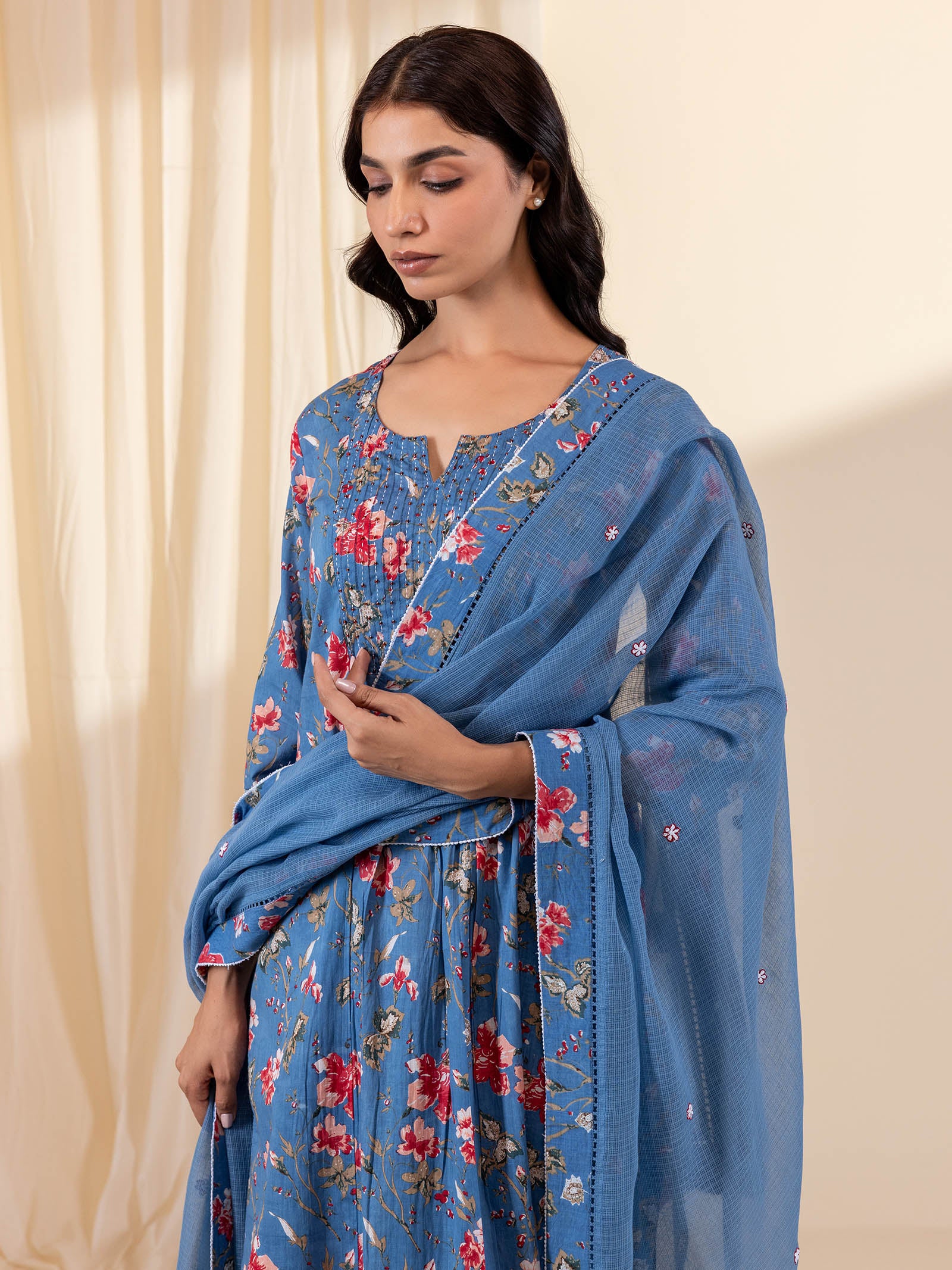 Cherry Splash Kota Dupatta