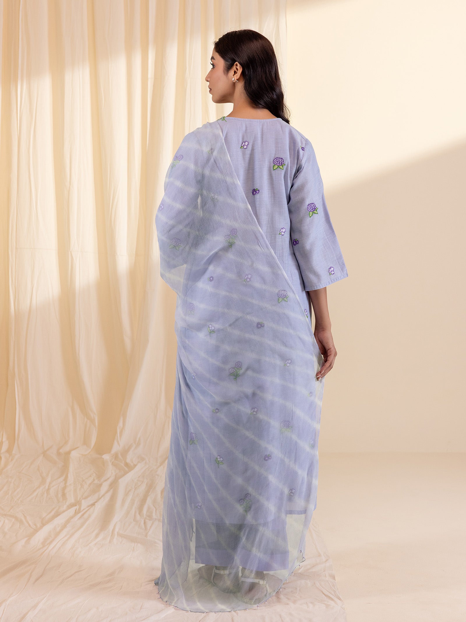 Alice In Wonderland Lilac Chiffon Dupatta