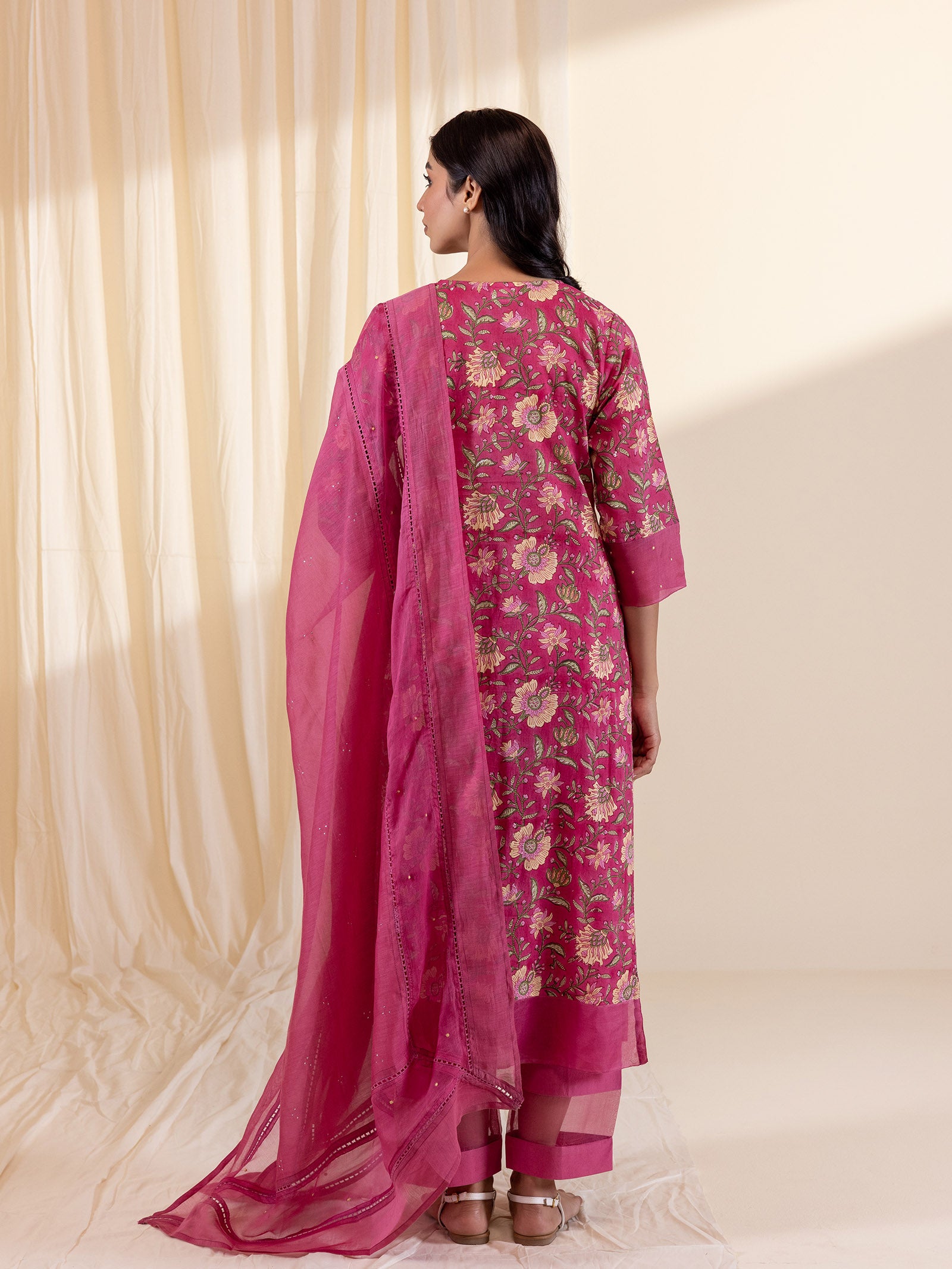 Pink Poison Chanderi Dupatta