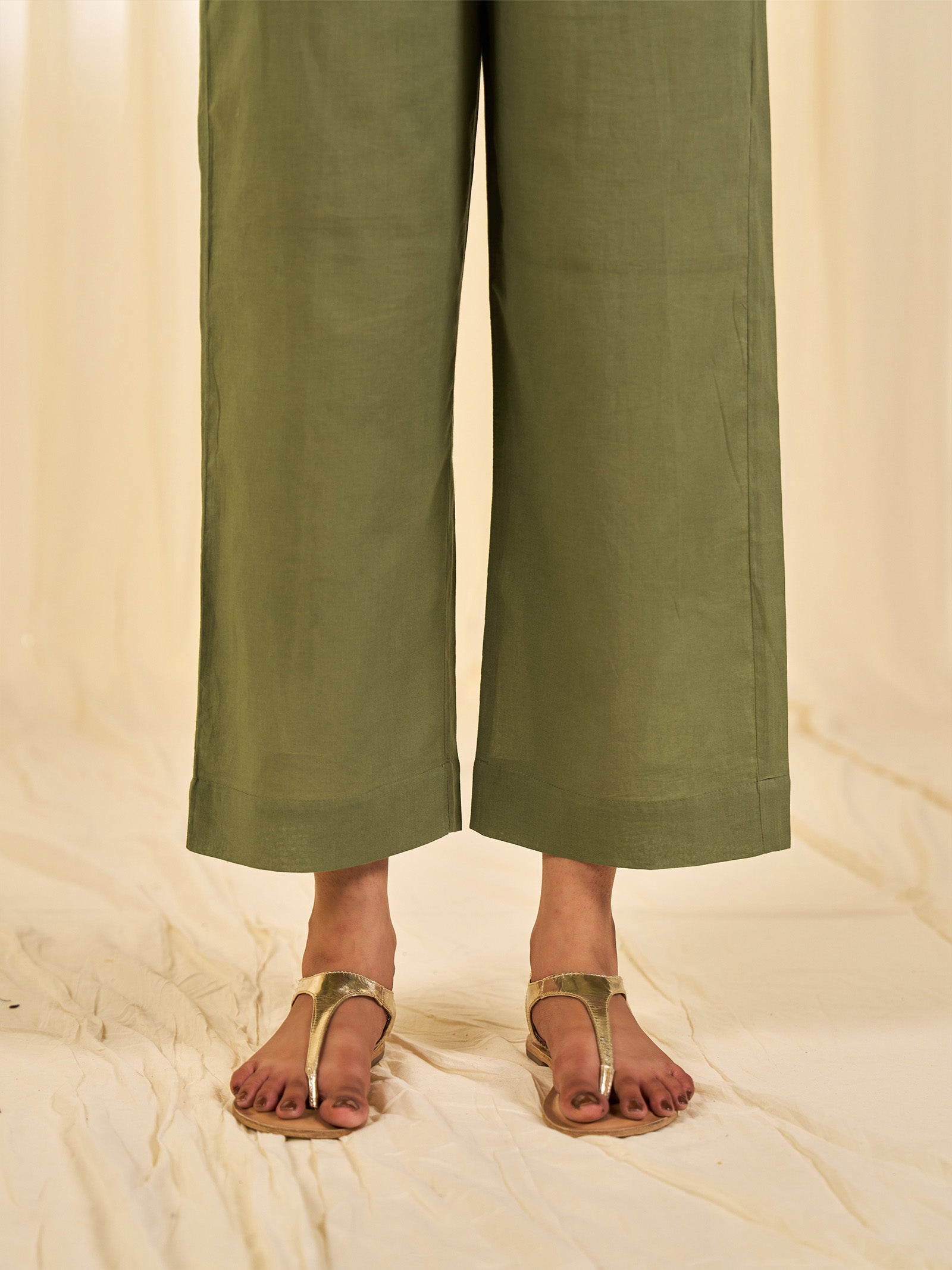 Olive Green - Island Moss Voile Pants