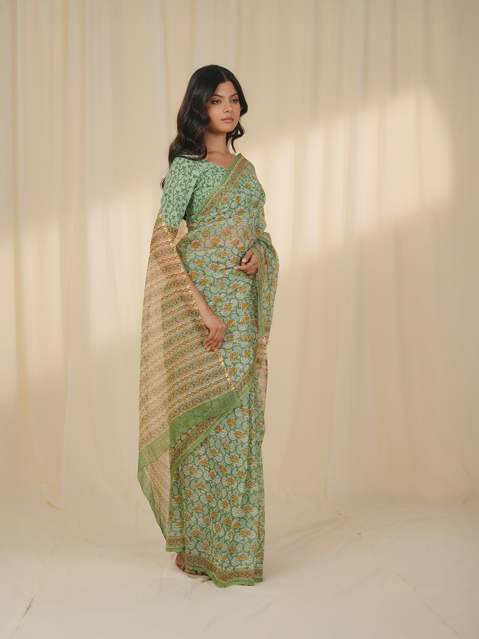 Sunfire Moss Kota Saree