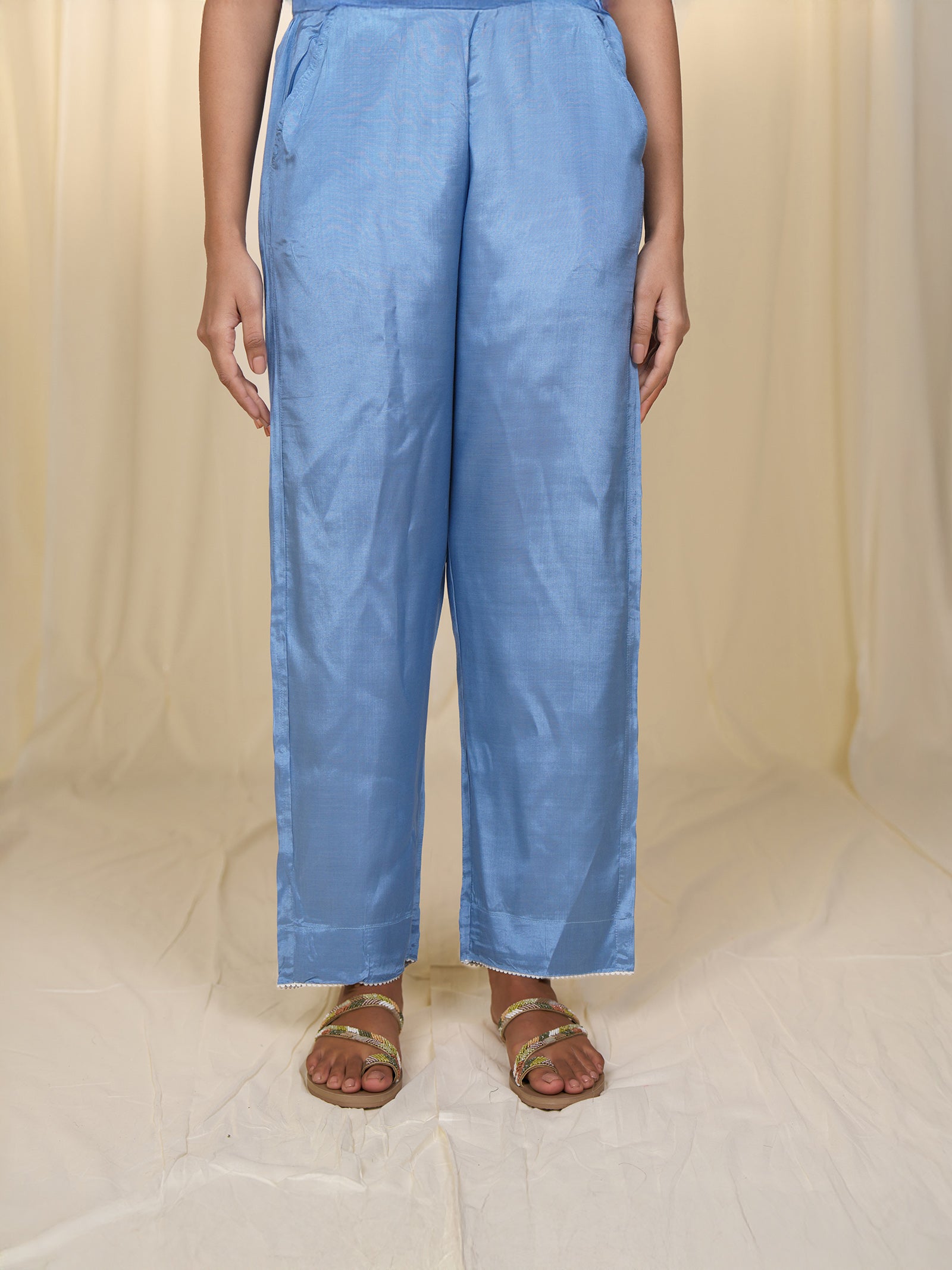 Nilgiri Bamboo Silk Straight Pants