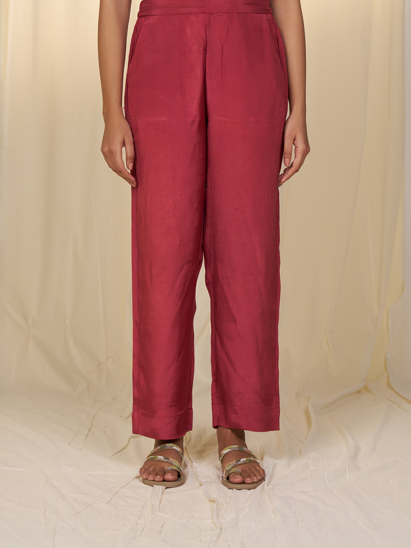 Kavita Bamboo Silk Straight Pants