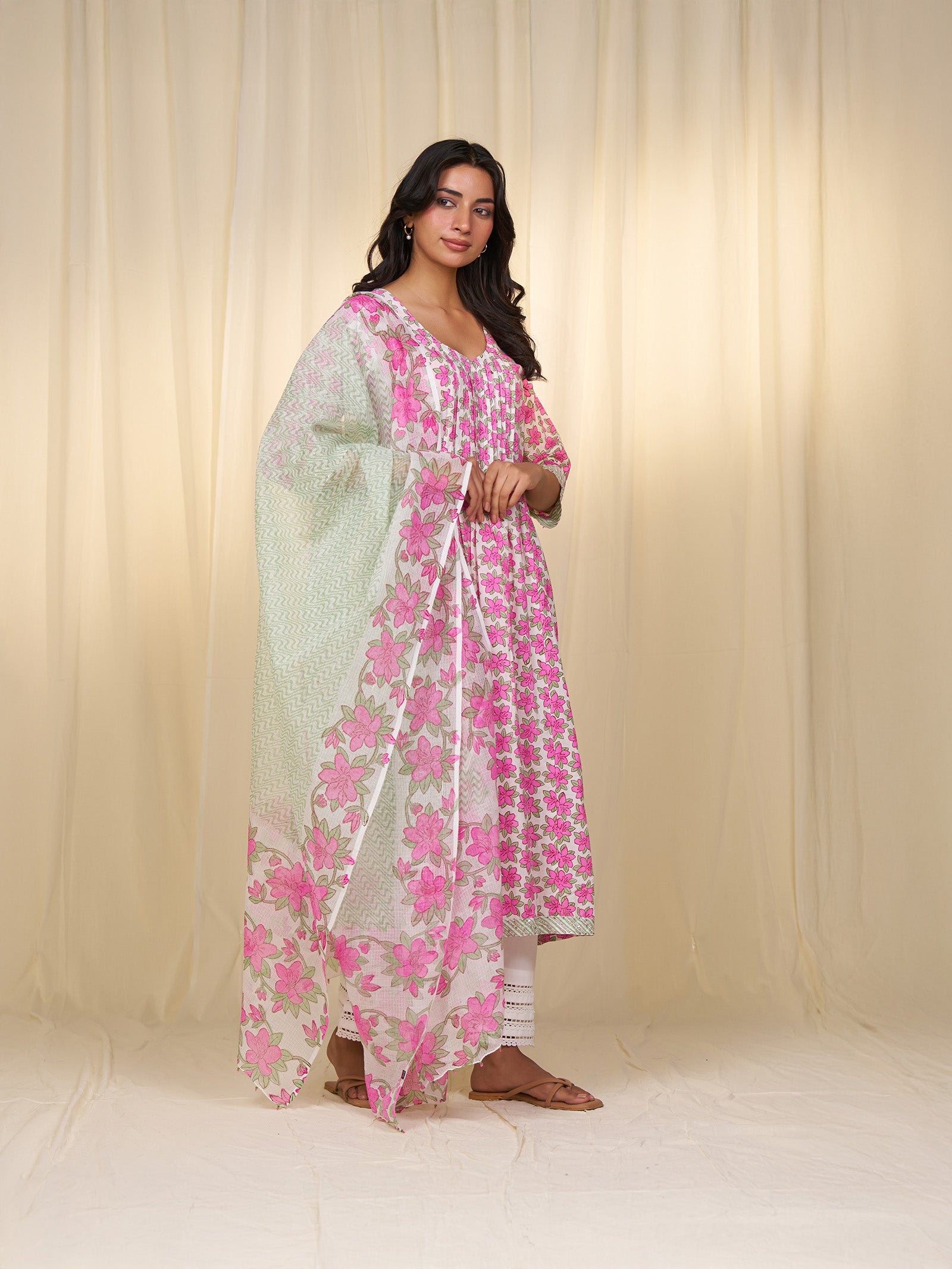 Polo Season Magenta Kota Dupatta
