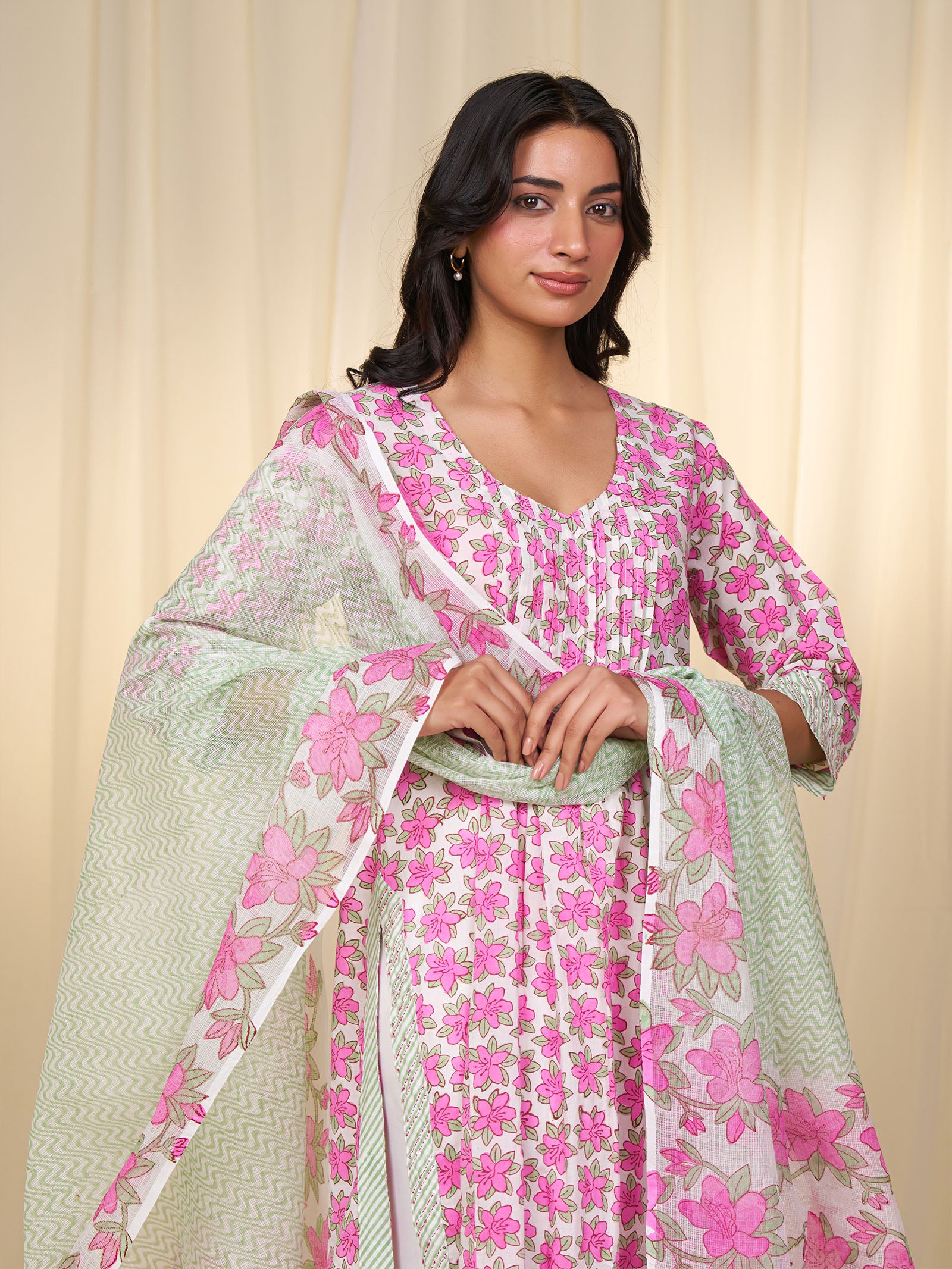 Polo Season Magenta Kota Dupatta