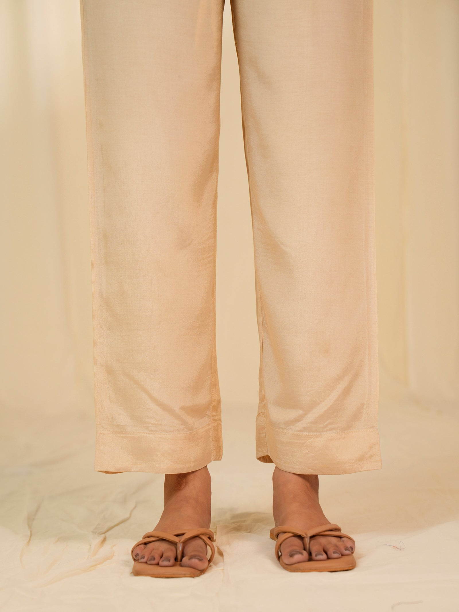 Khoobsurat Bamboo Silk Straight Pants