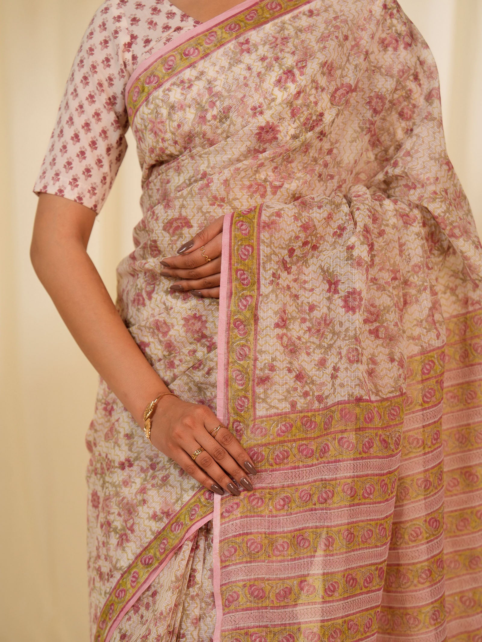 Barely Blush Kota Saree