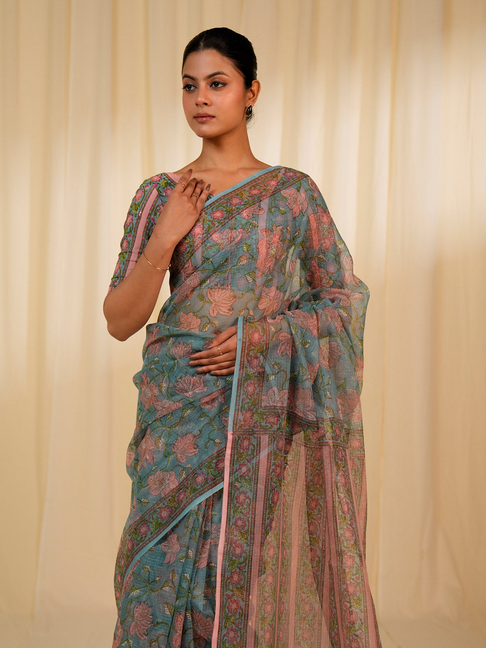 Foothills Flowers Kota Saree