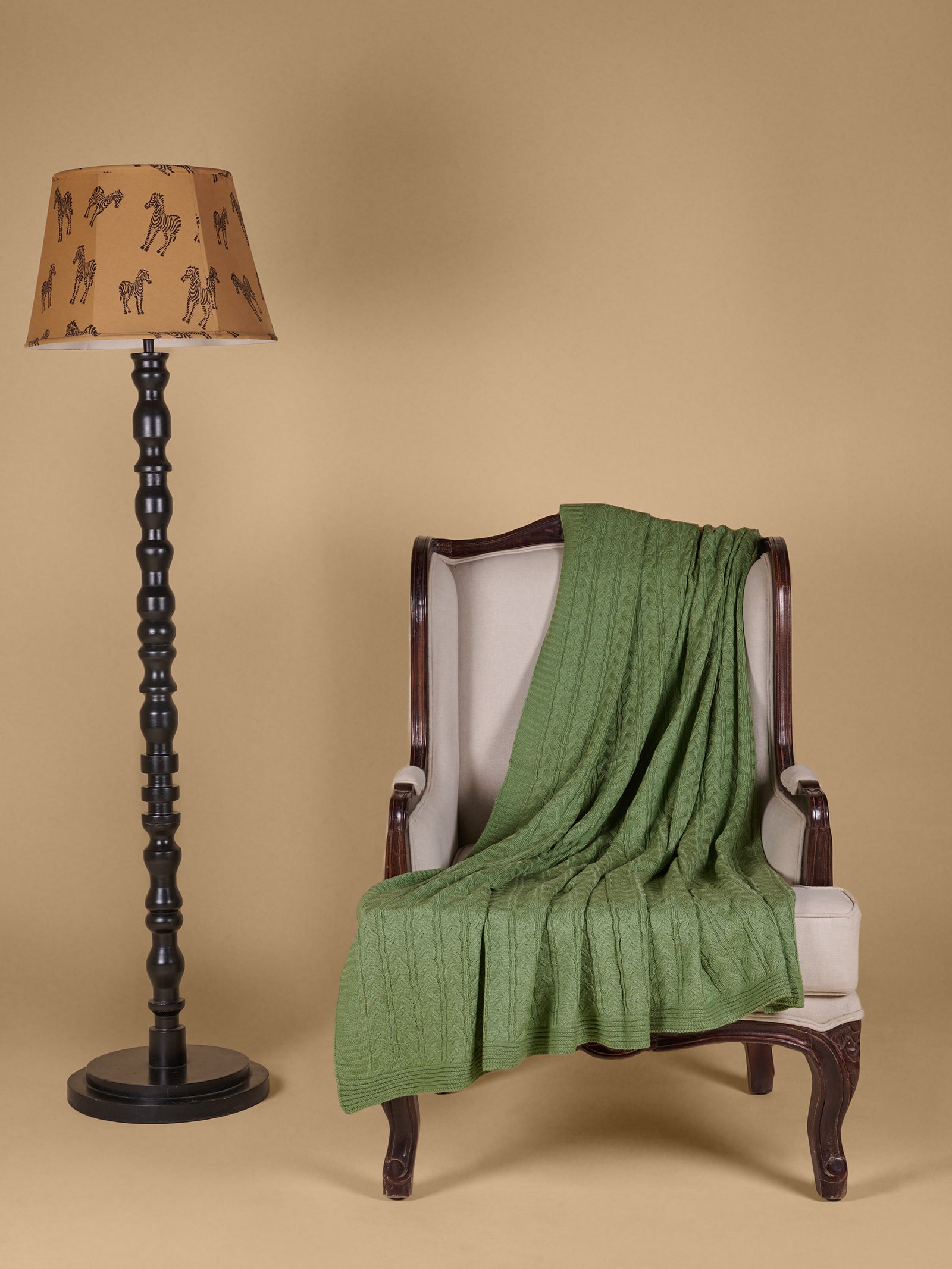 Woolen Knitted Moss Blanket