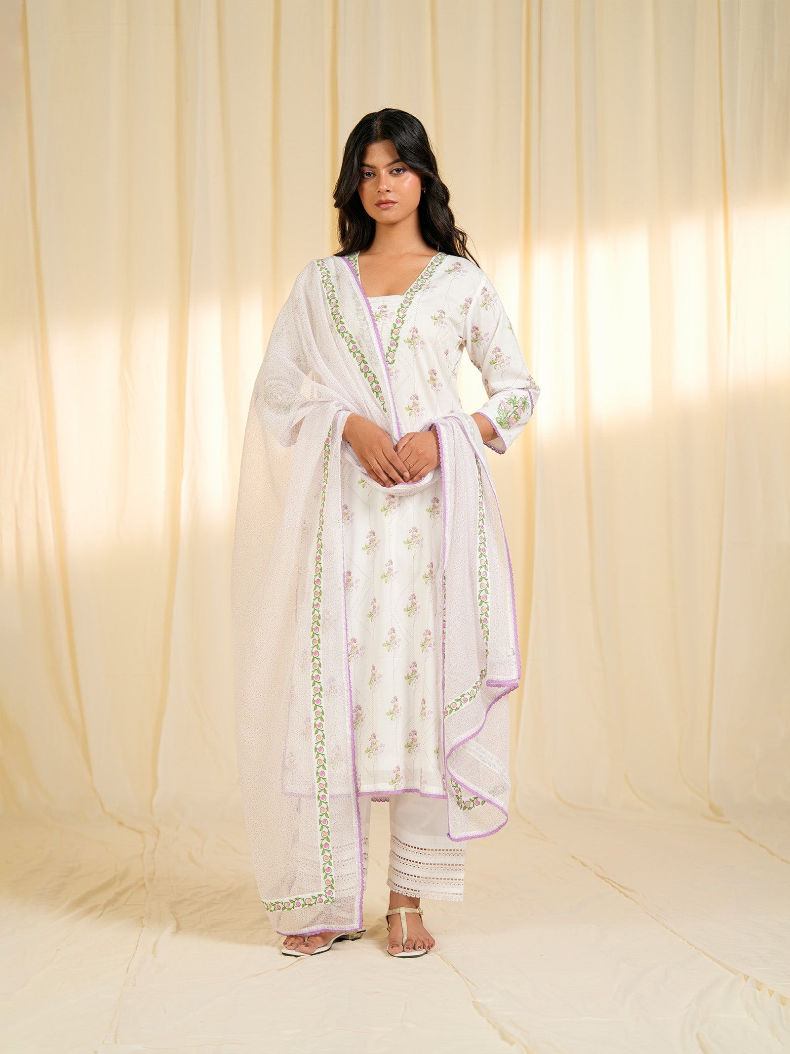 Dorothy Lavender Kota Dupatta