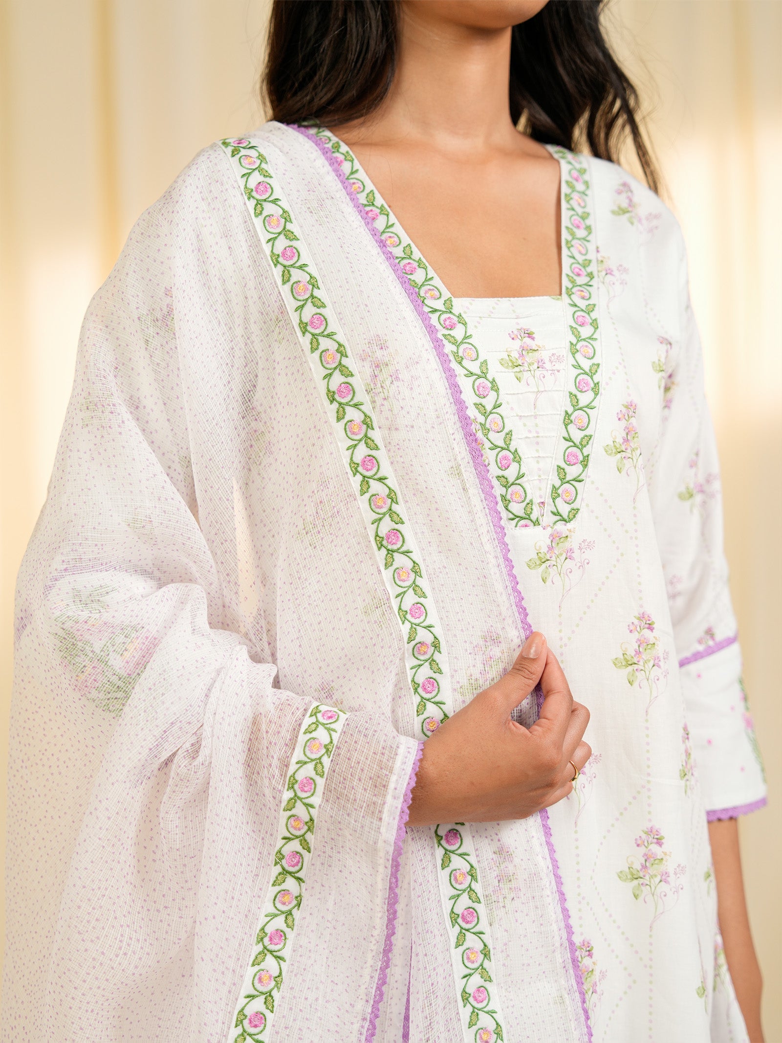 Dorothy Lavender Kota Dupatta