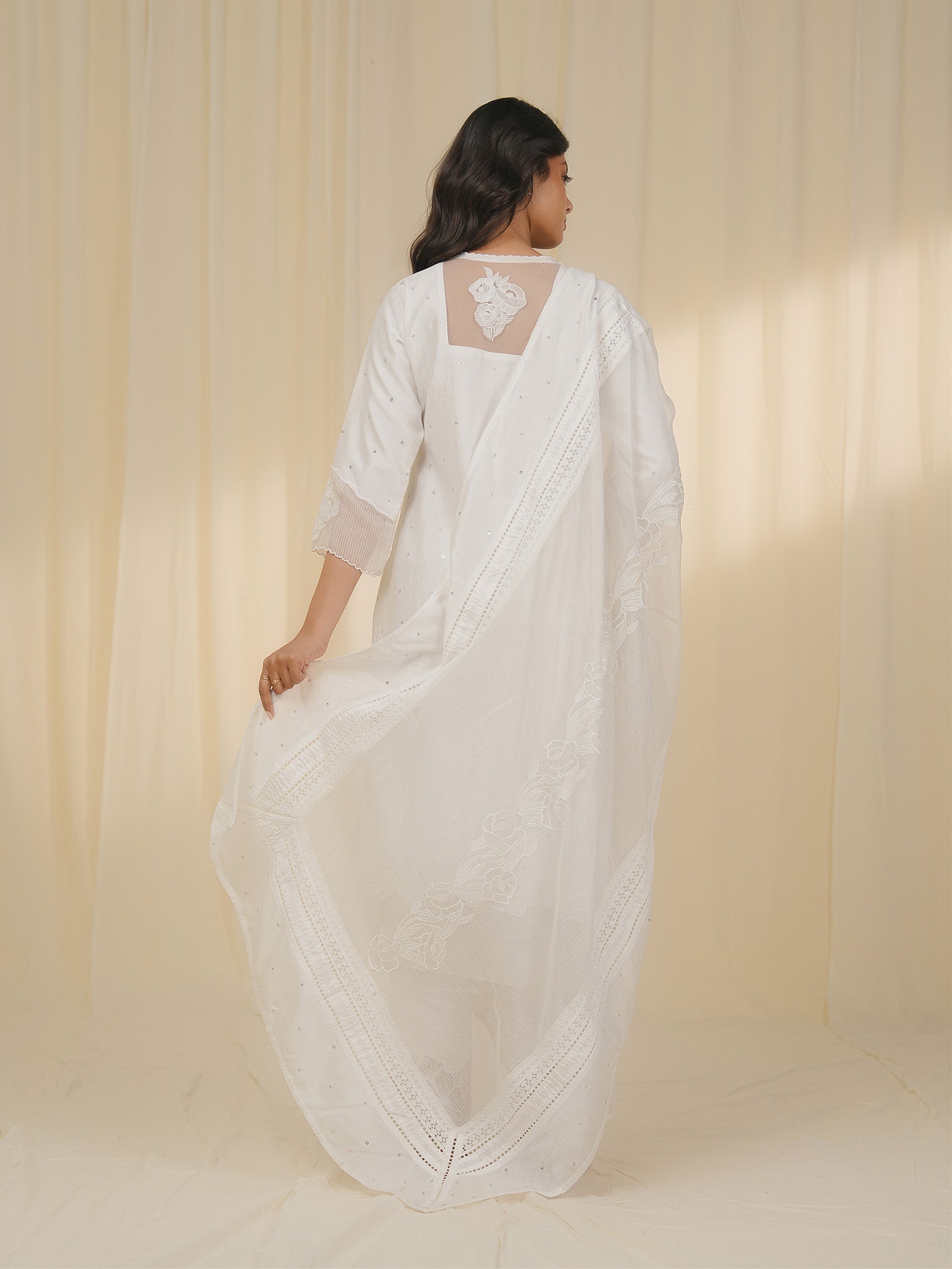 Dove Chanderi Dupatta