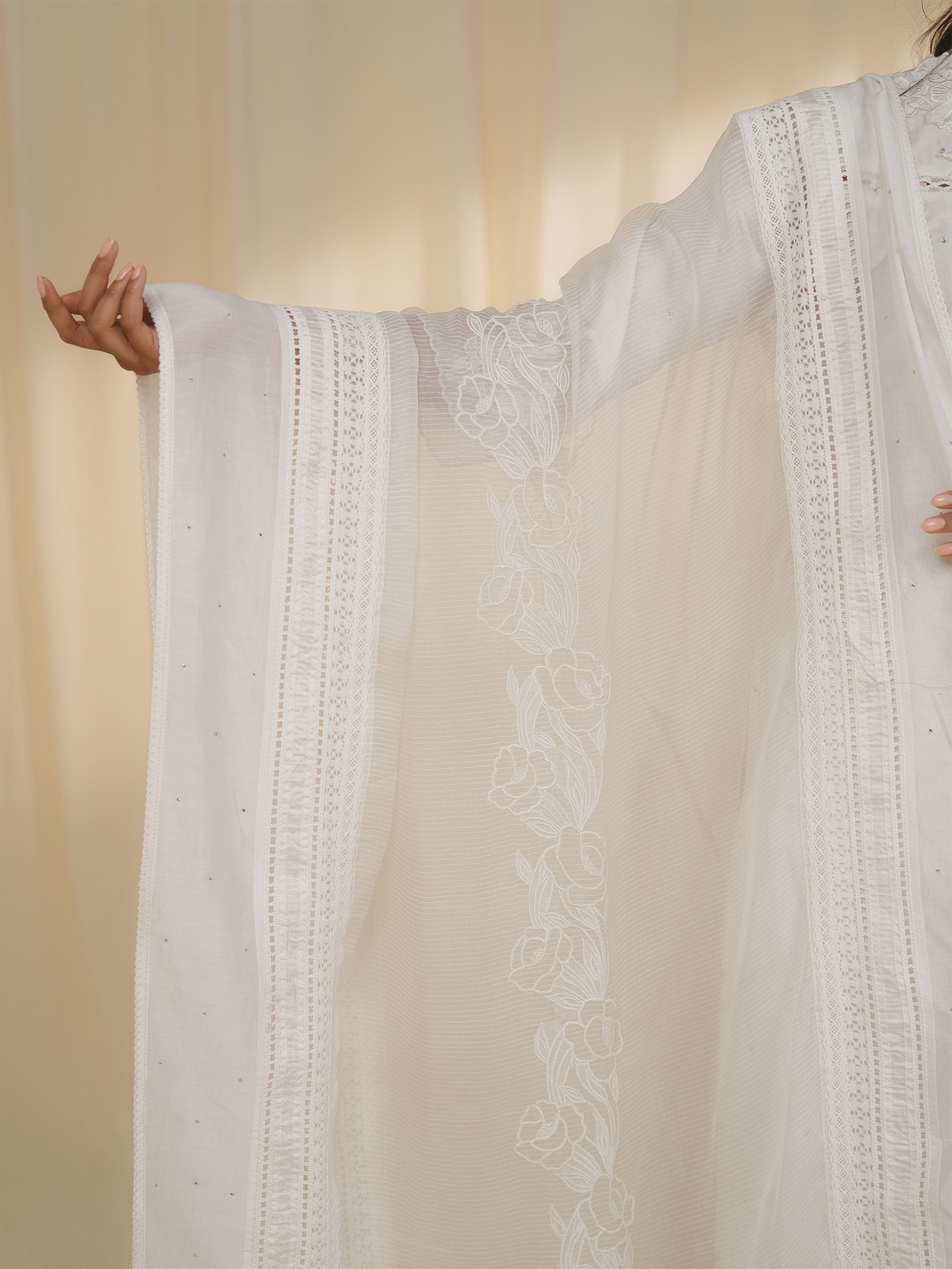 Dove Chanderi Dupatta
