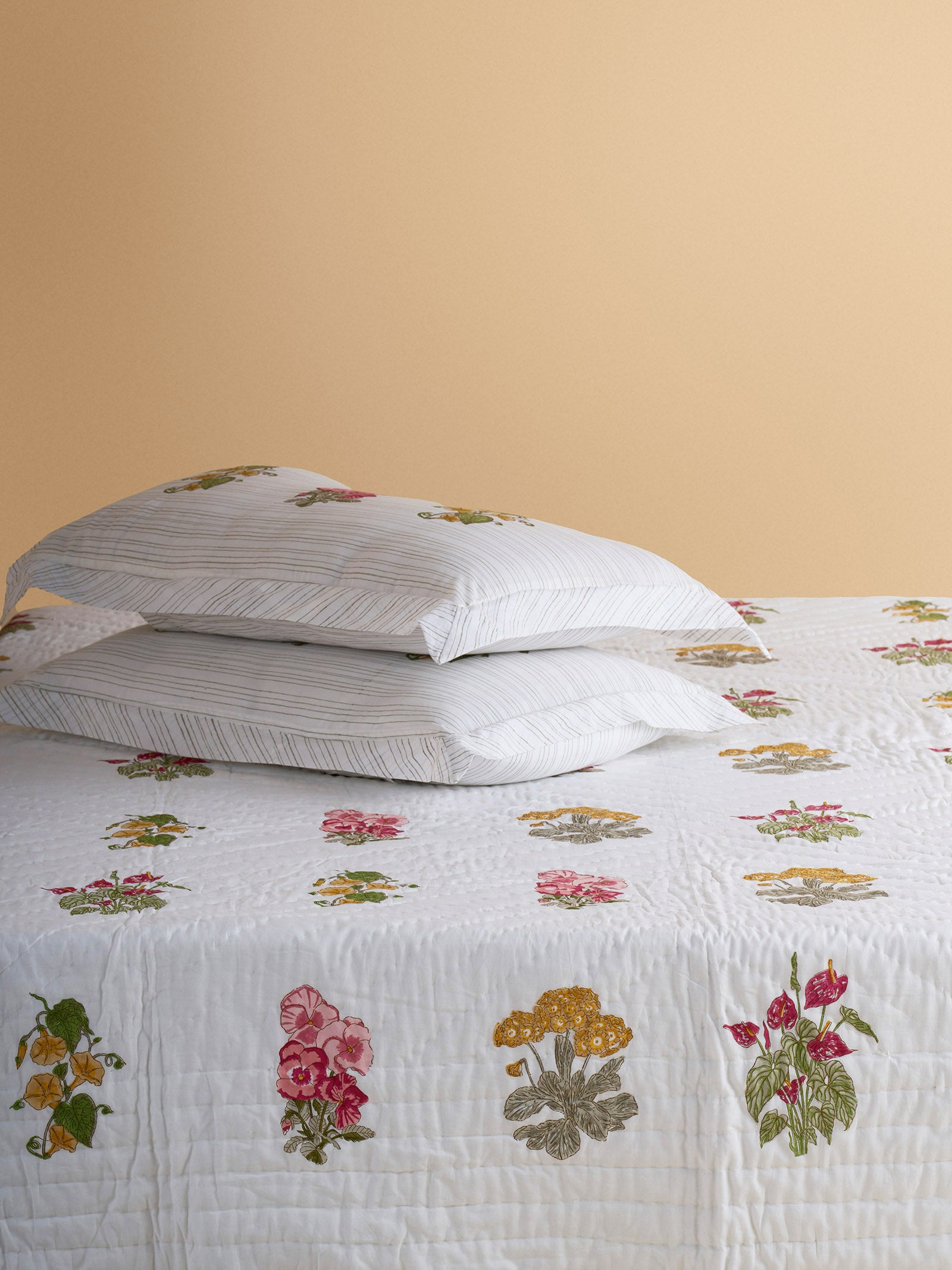 Earth Song Quilted Bed Cover (Reversible)