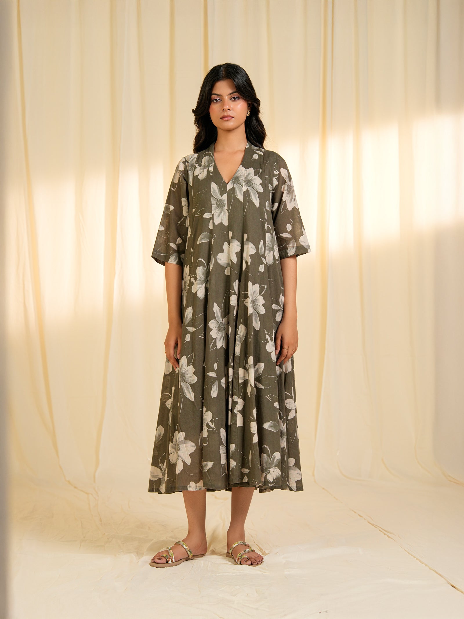 Earthen Clay Voile Dress