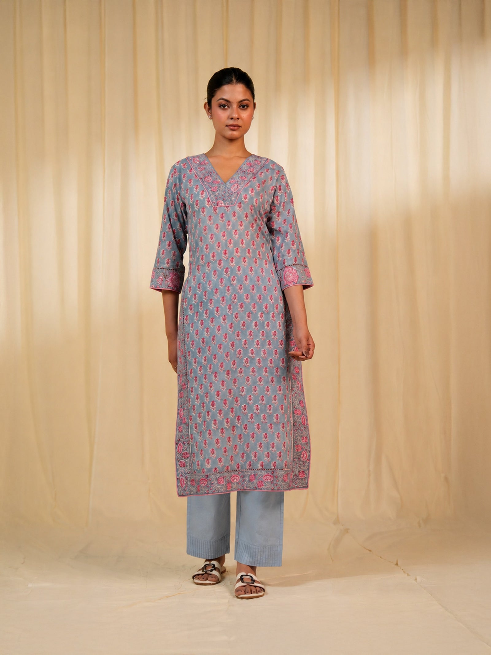 Faguni Boota Cotton Kurta