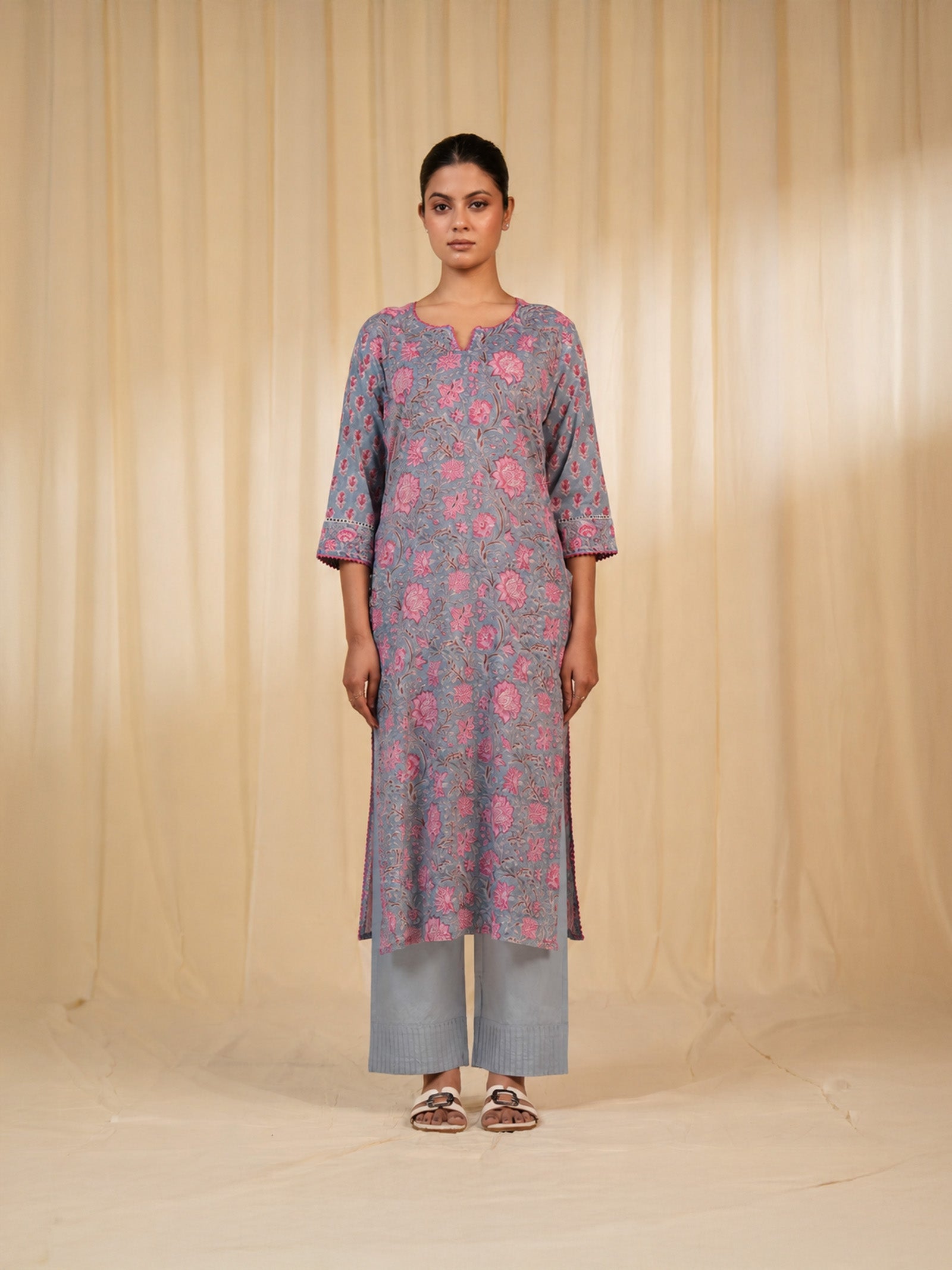 Faguni Jaal Cotton Kurta