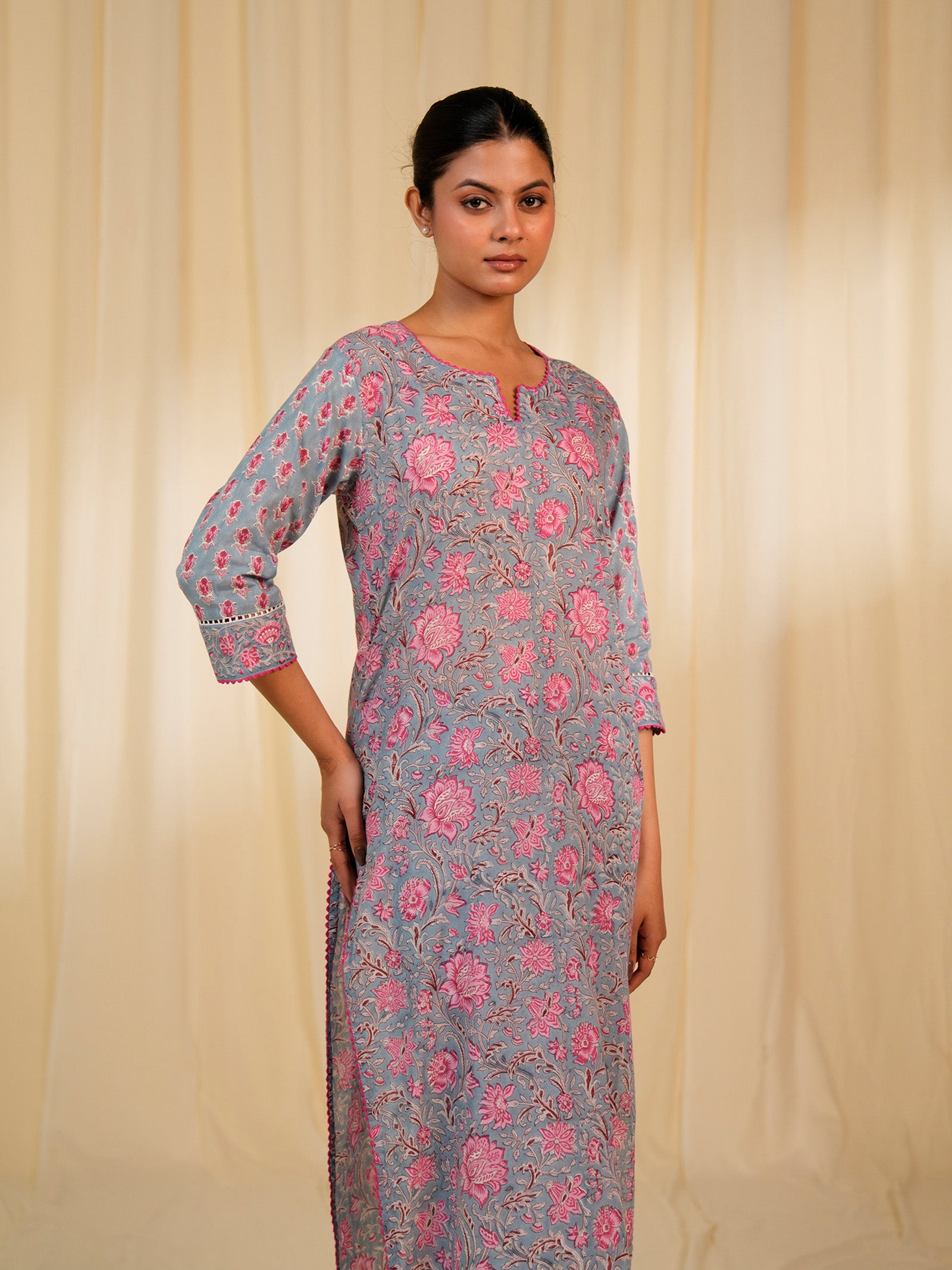 Faguni Jaal Cotton Kurta