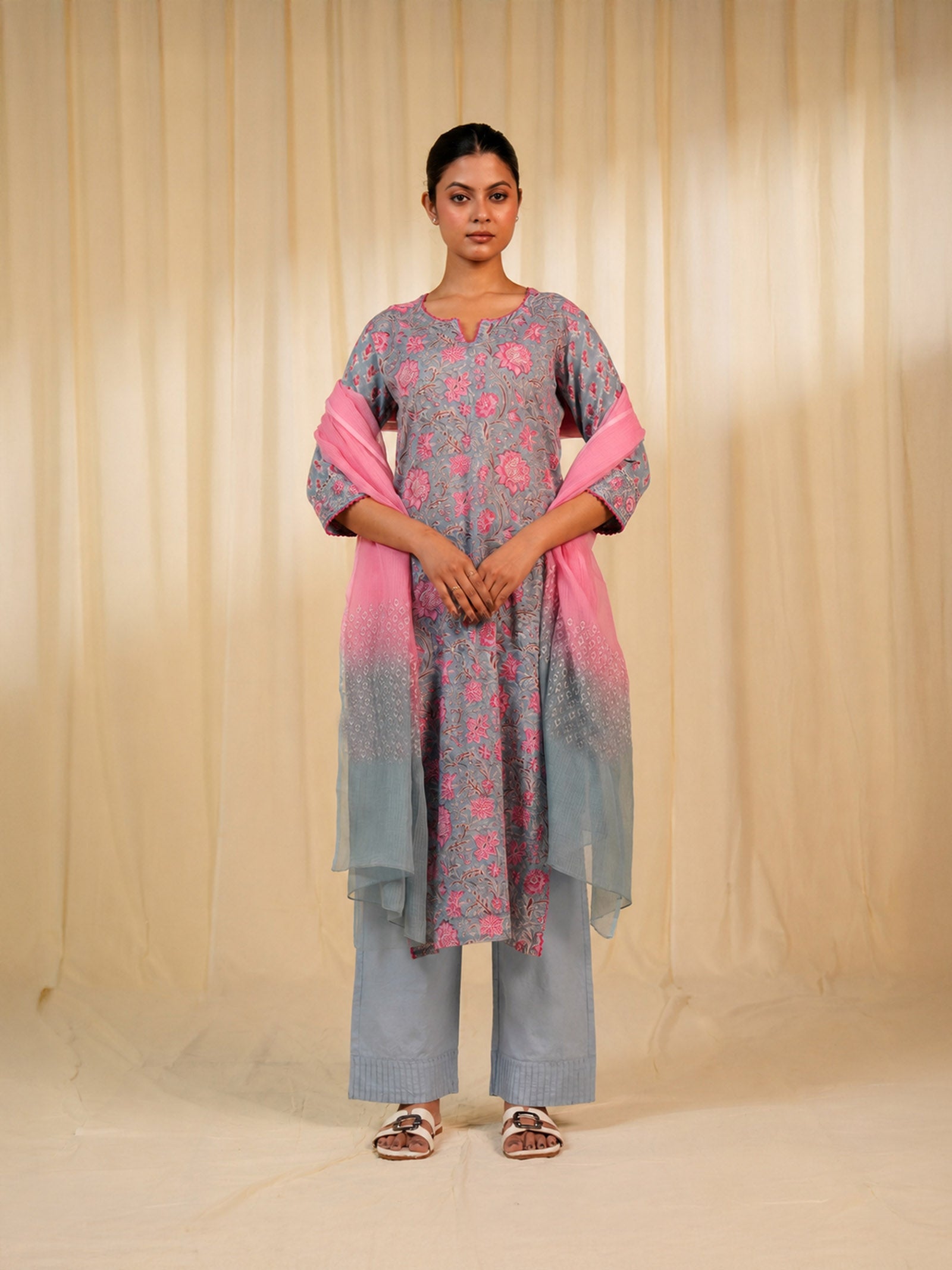 Faguni Jaal Cotton Kurta