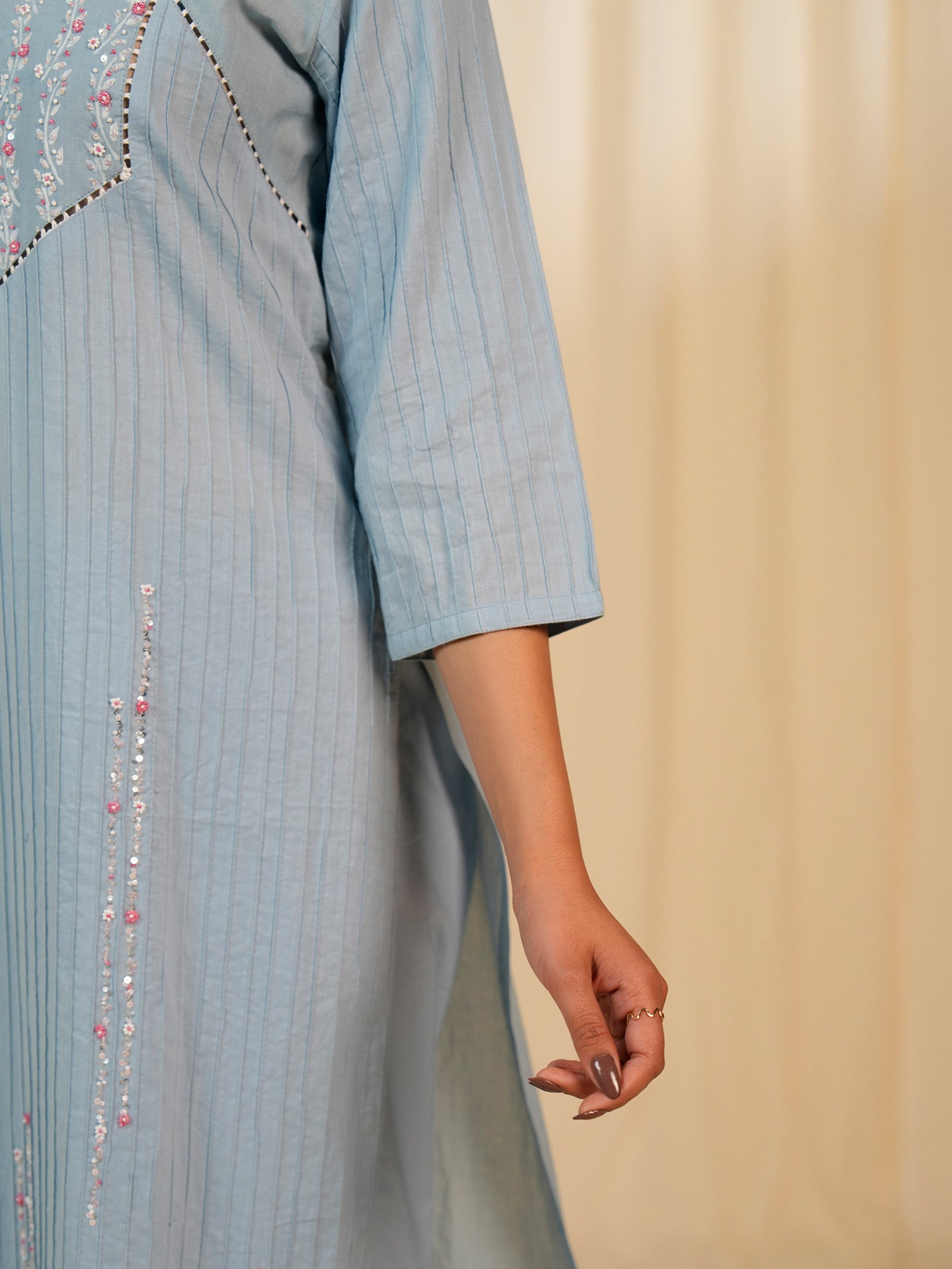 Faguni Plain Cotton Kurta