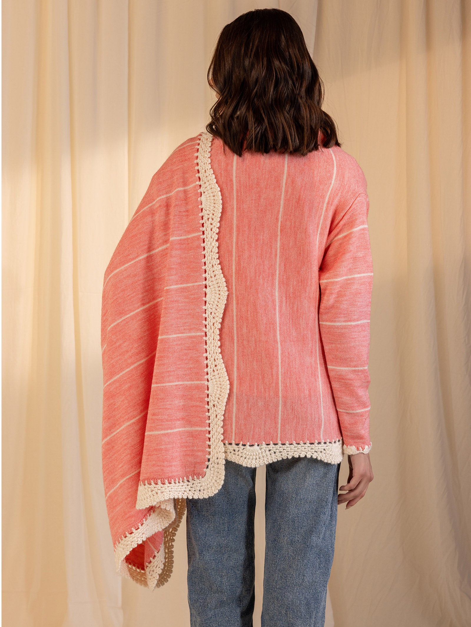 Woolen Fun Factor Shrug - Pink