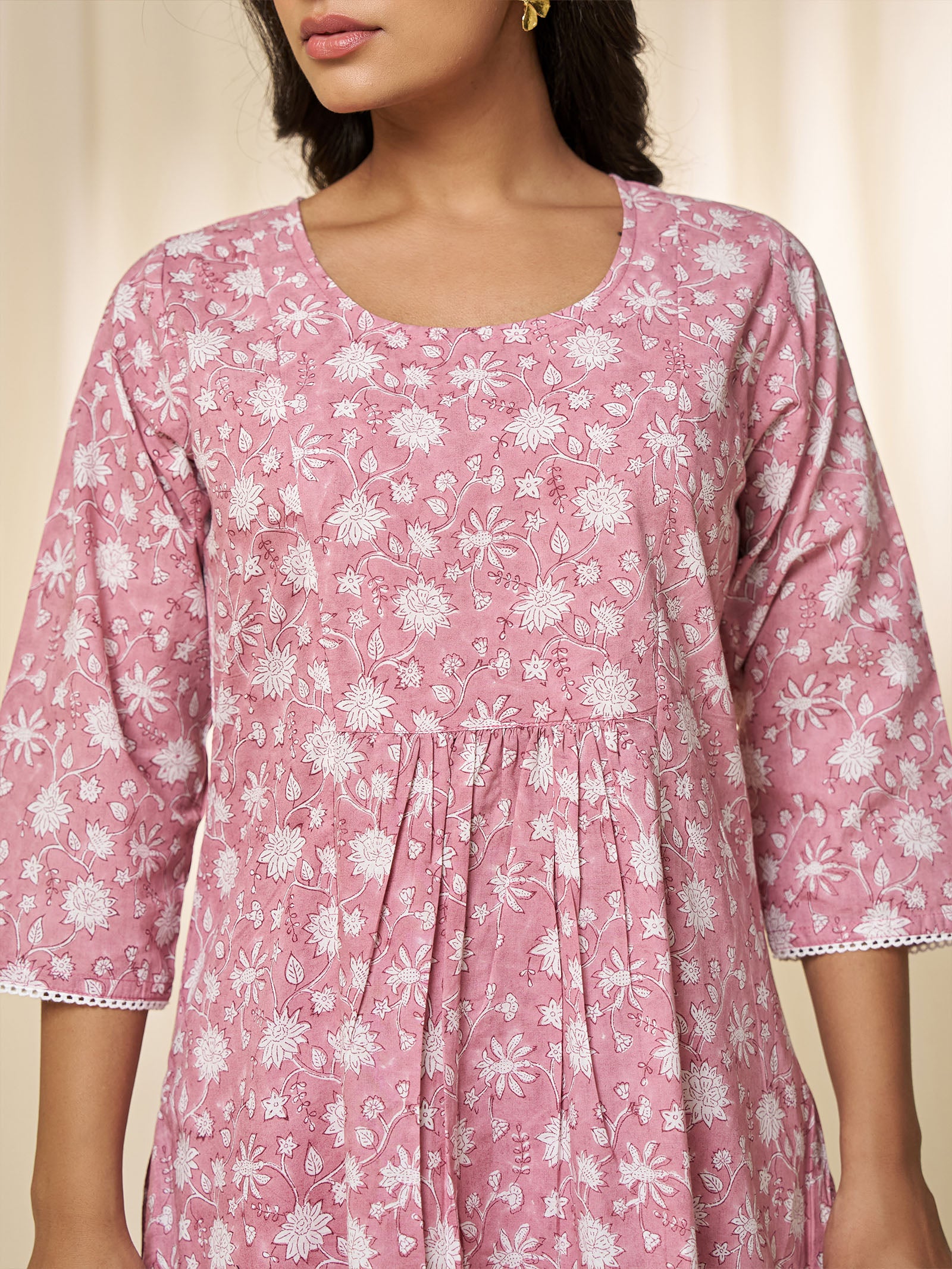 Gulabi Cotton Kurta